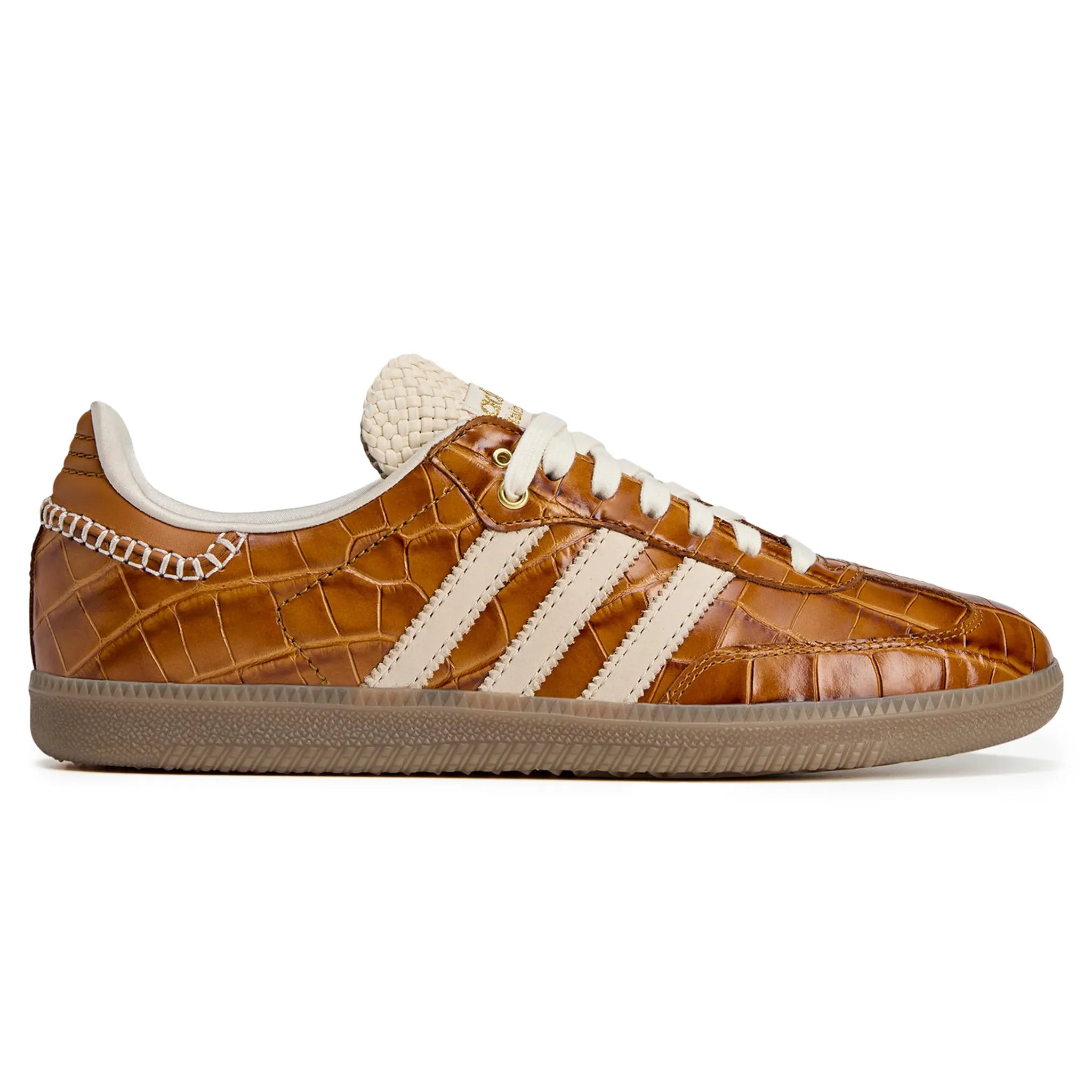 Side view of Adidas Samba Wales Bonner Brown Croc JH9826