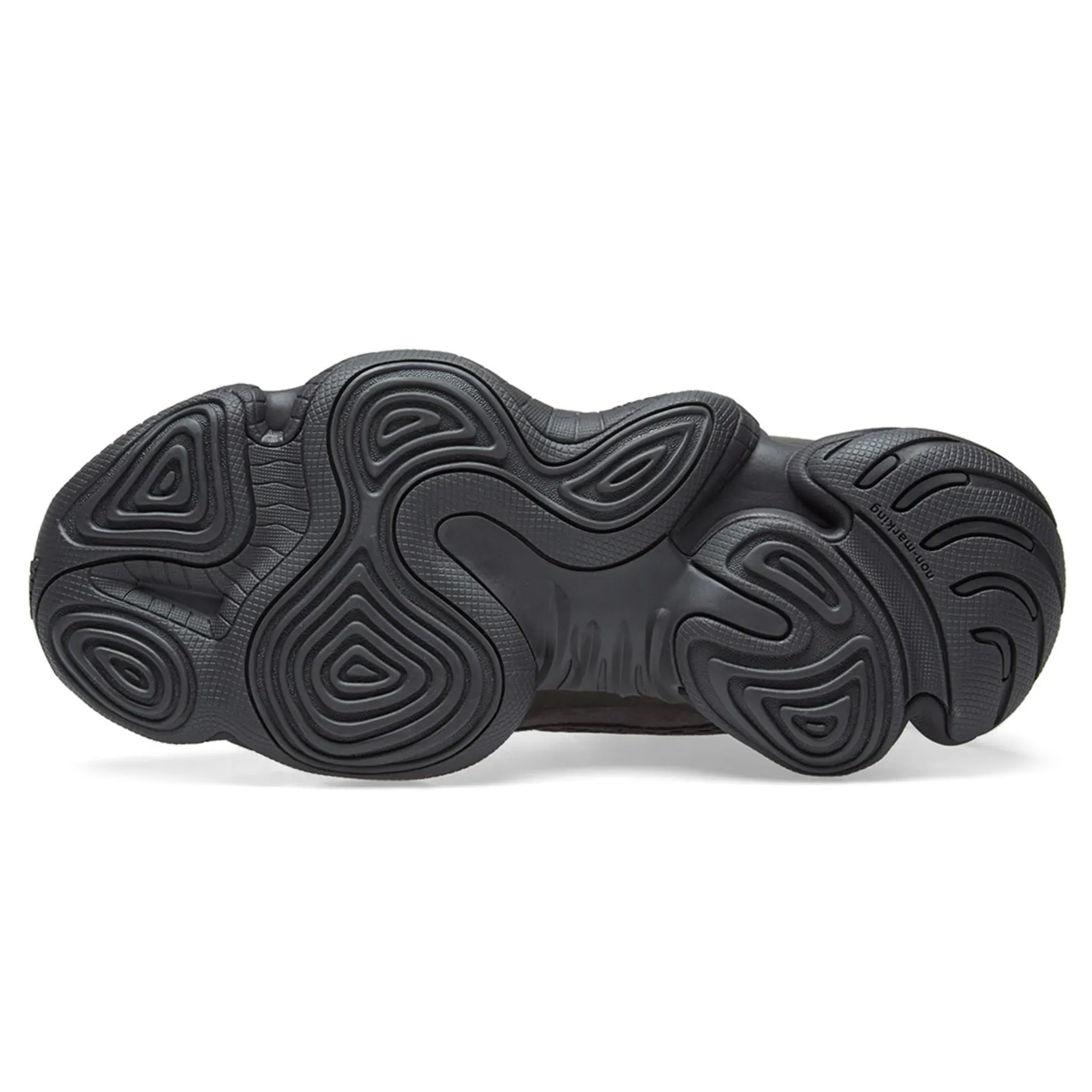 Sole view of Adidas Yeezy 500 Utility Black F36640