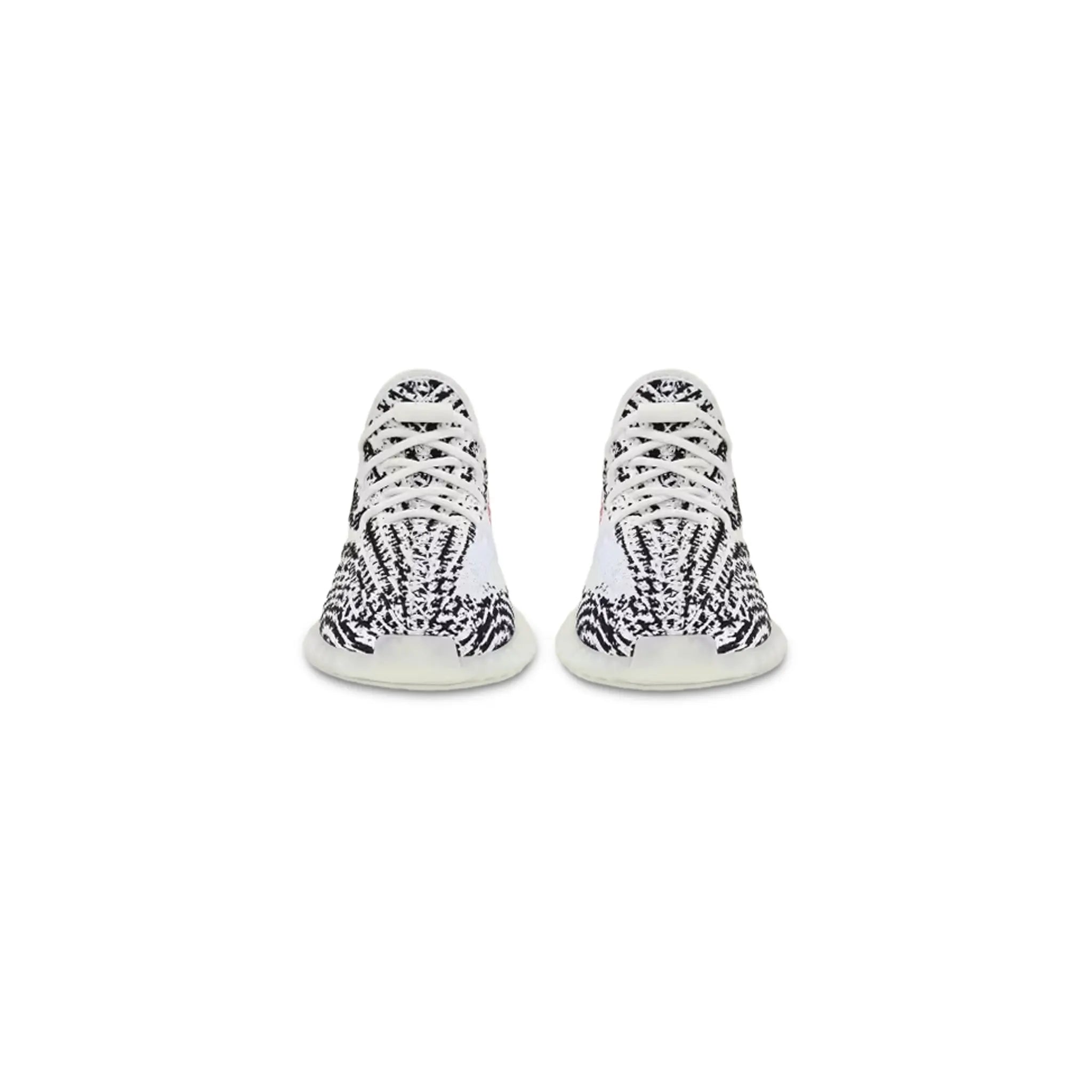 Front view of Adidas Yeezy Boost 350 V2 Kids Zebra (2024) HP6592