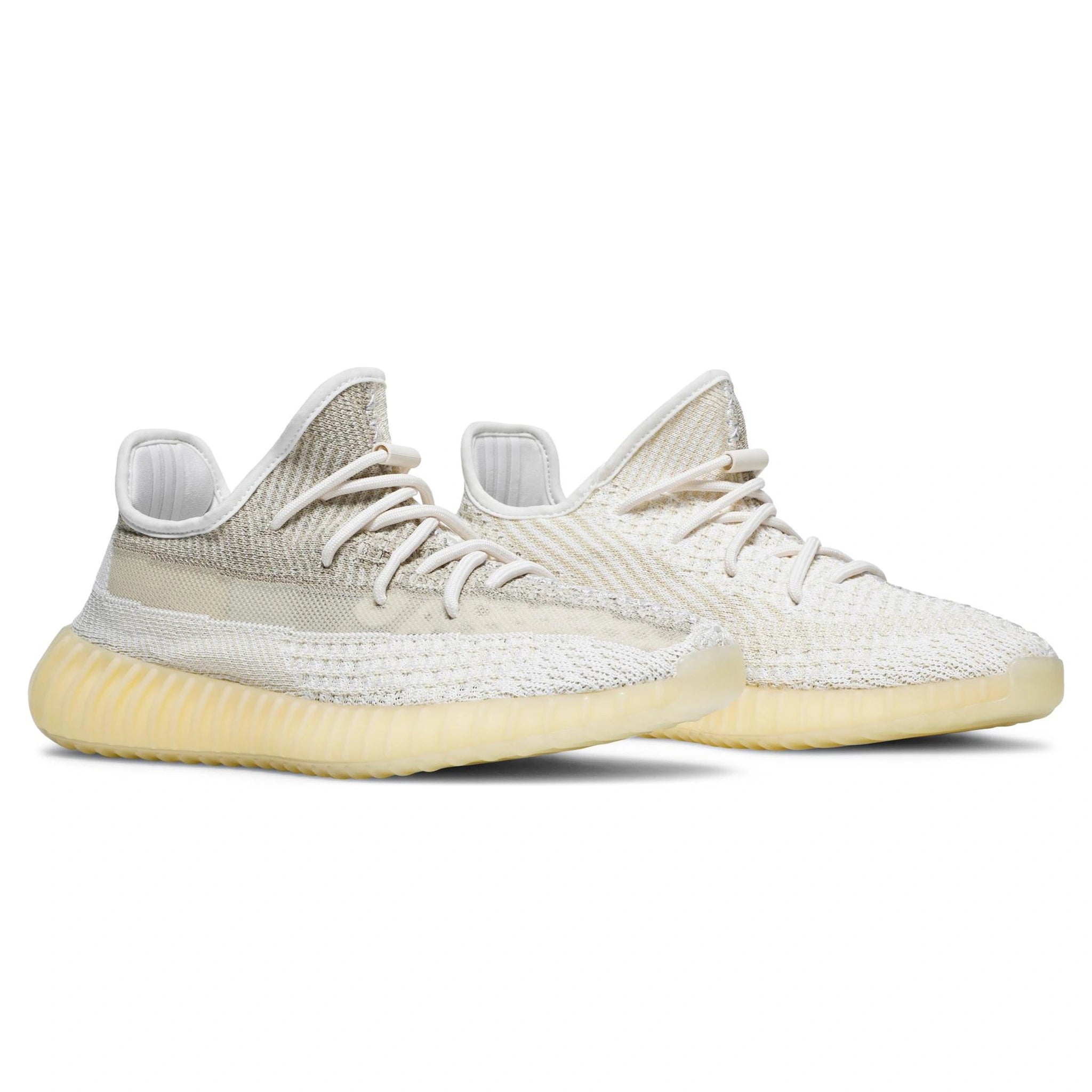 Front side view of Adidas Yeezy Boost 350 V2 Natural FZ5246