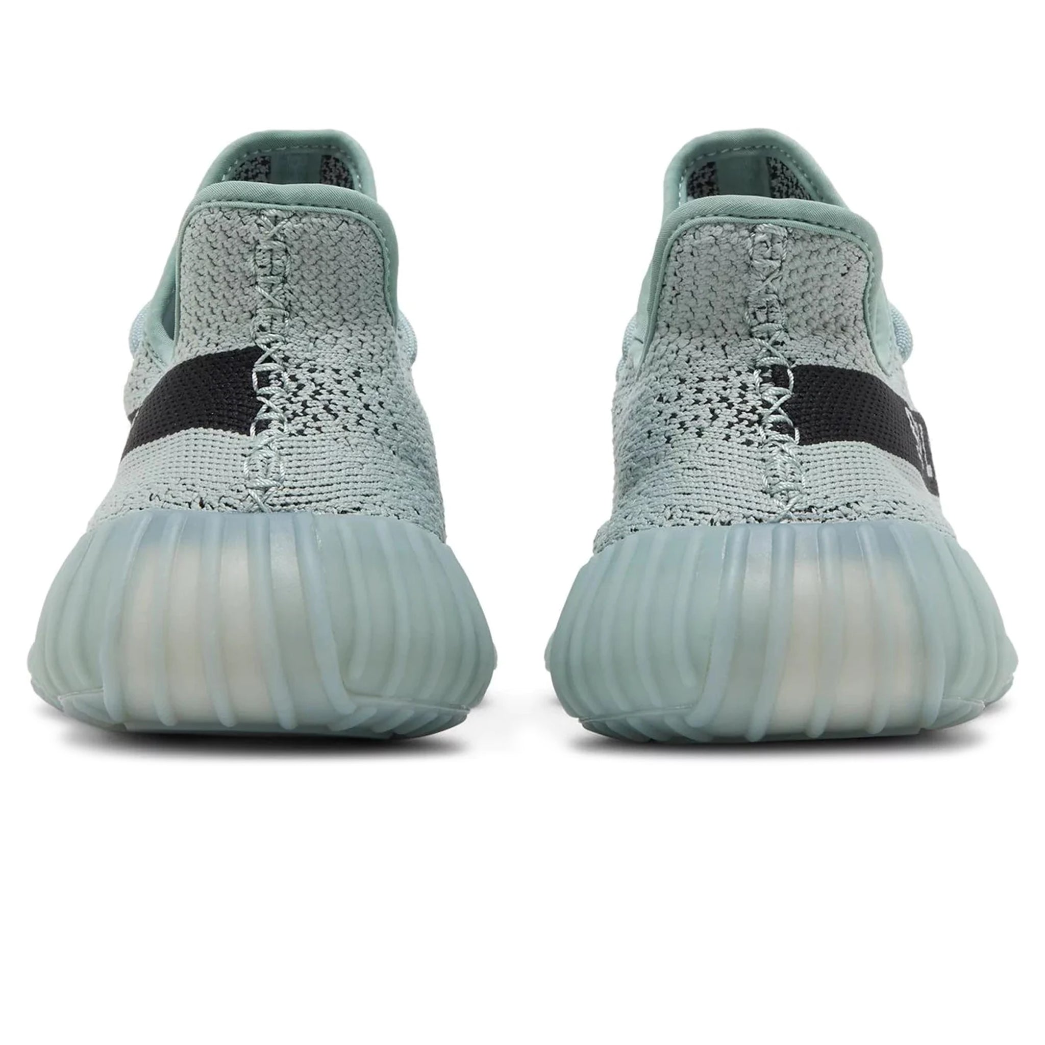 Heel view of Adidas Yeezy Boost 350 V2 Salt HQ2060