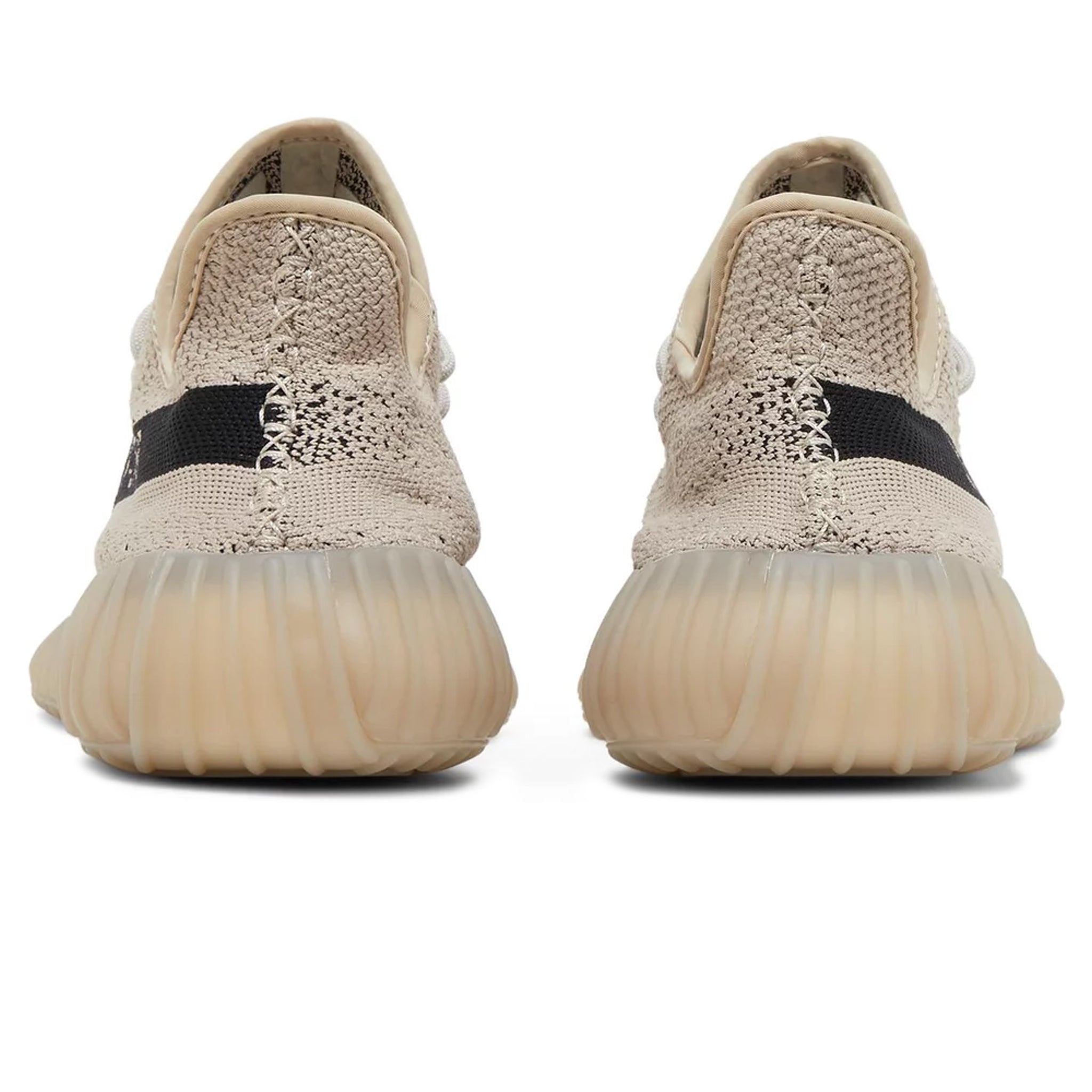 Heel view of Adidas Yeezy Boost 350 V2 Slate HP7870