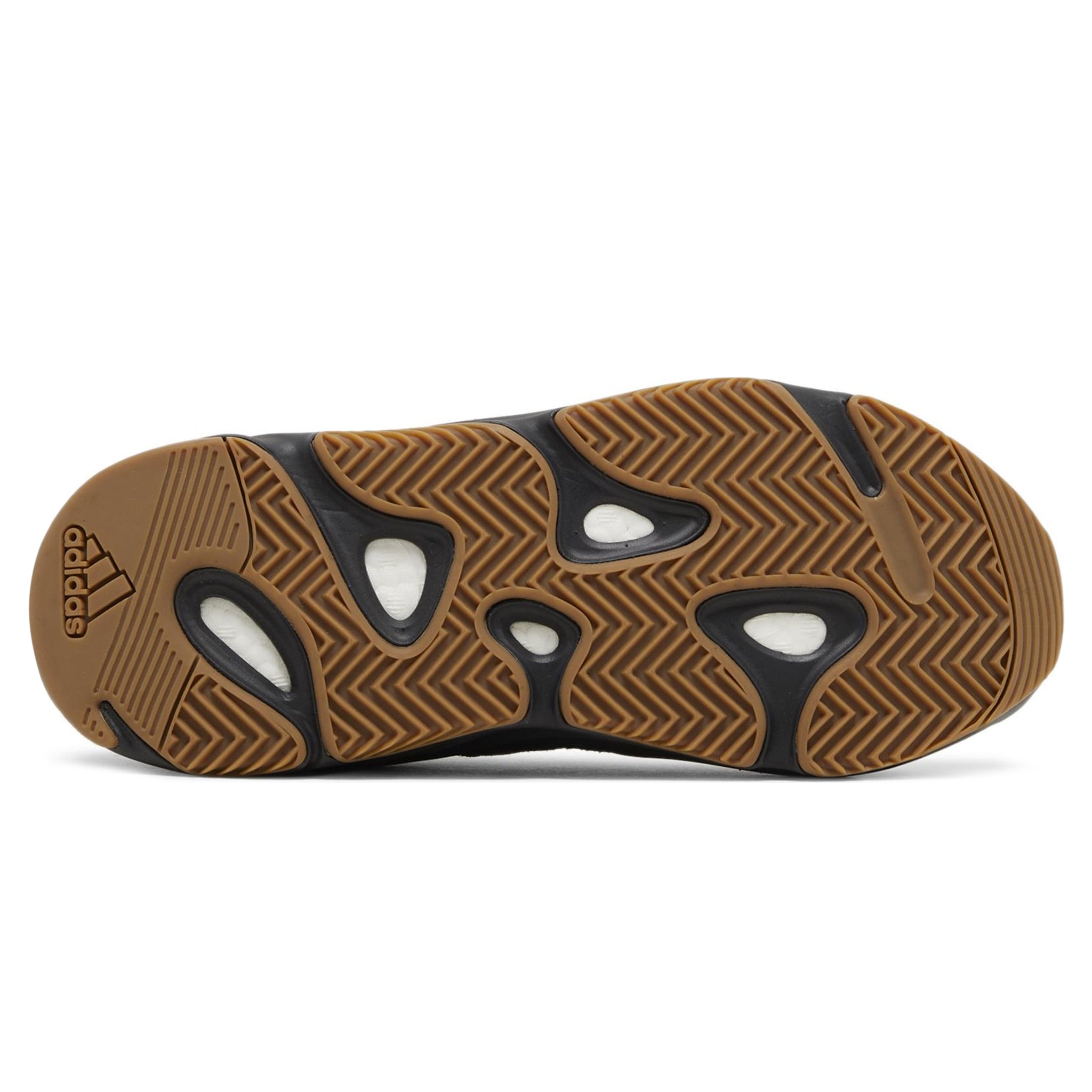 Sole view of Adidas Yeezy Boost 700 Utility Black (2019/2023) FV5304