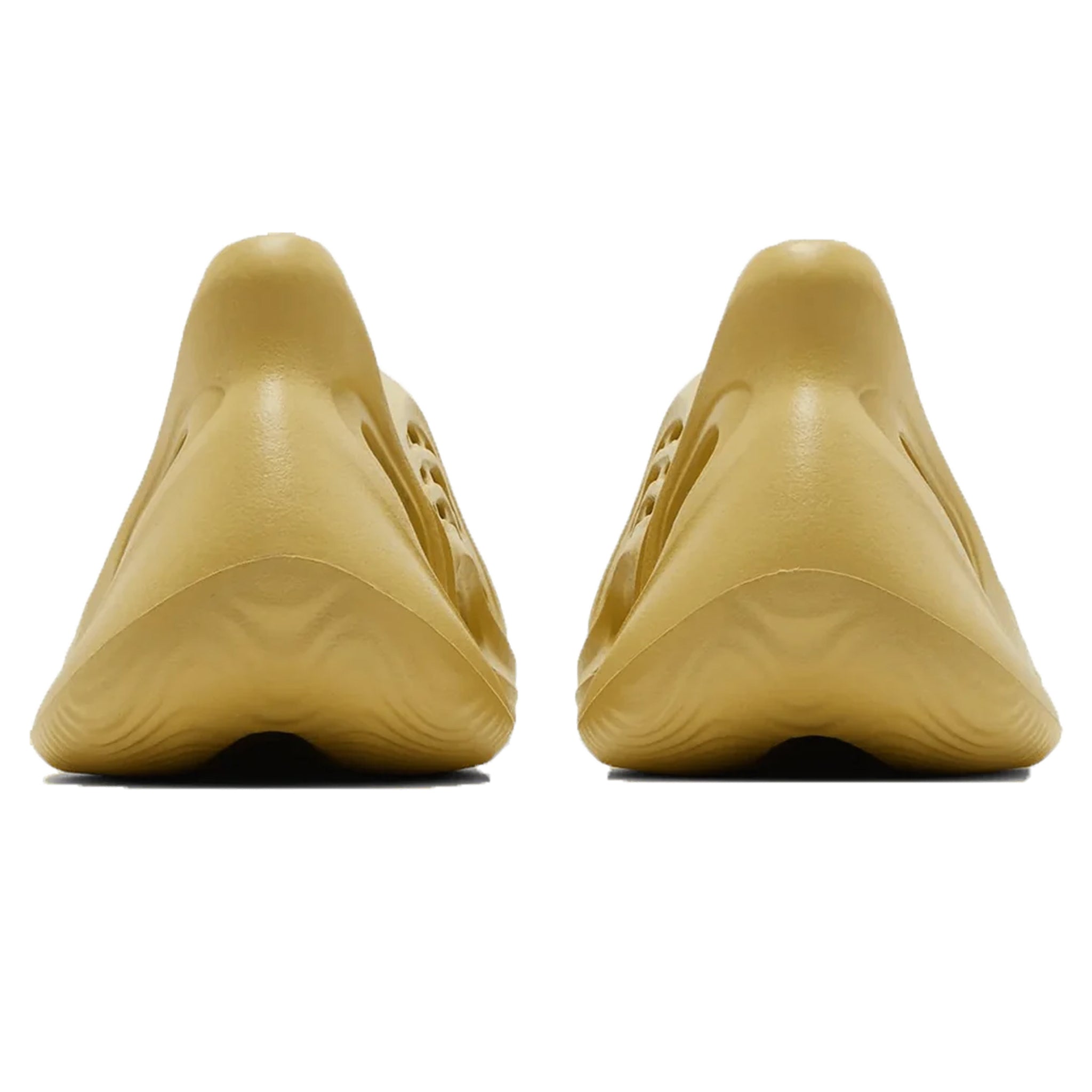 Heel view of Adidas Yeezy Foam Runner Sulfur GV6775