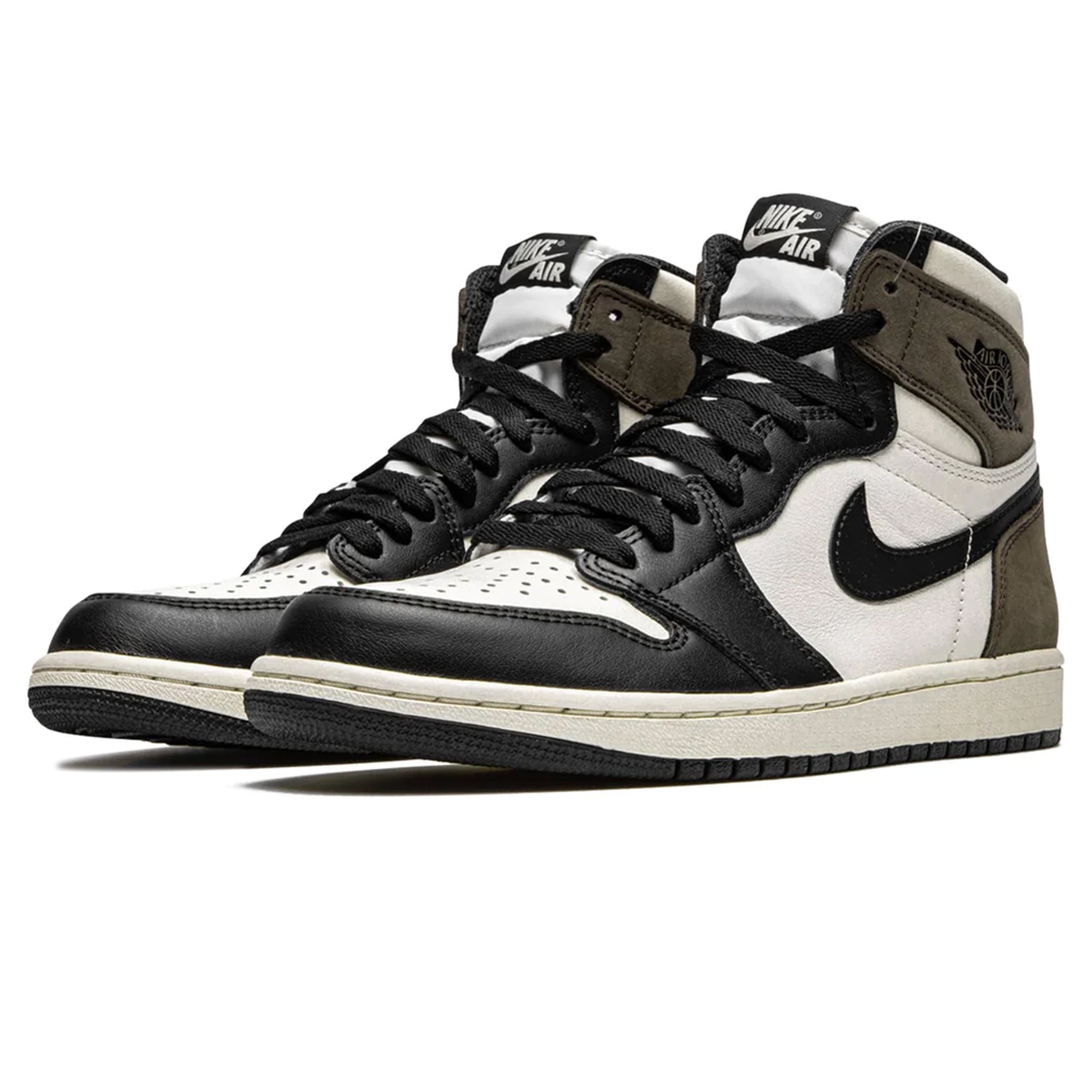 Front side view of Air Jordan 1 High Mocha 555088-105