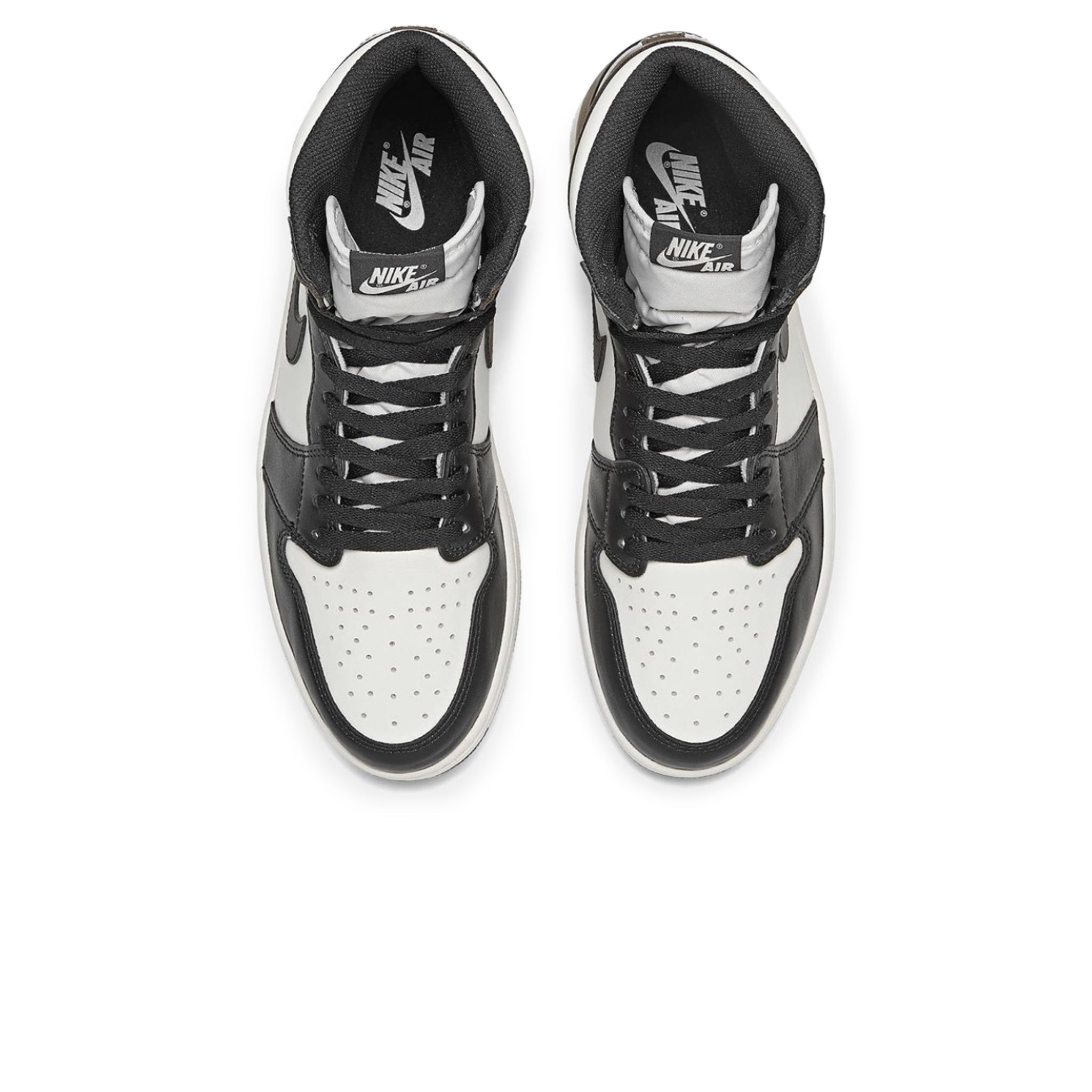 Top down view of Air Jordan 1 High Mocha 555088-105