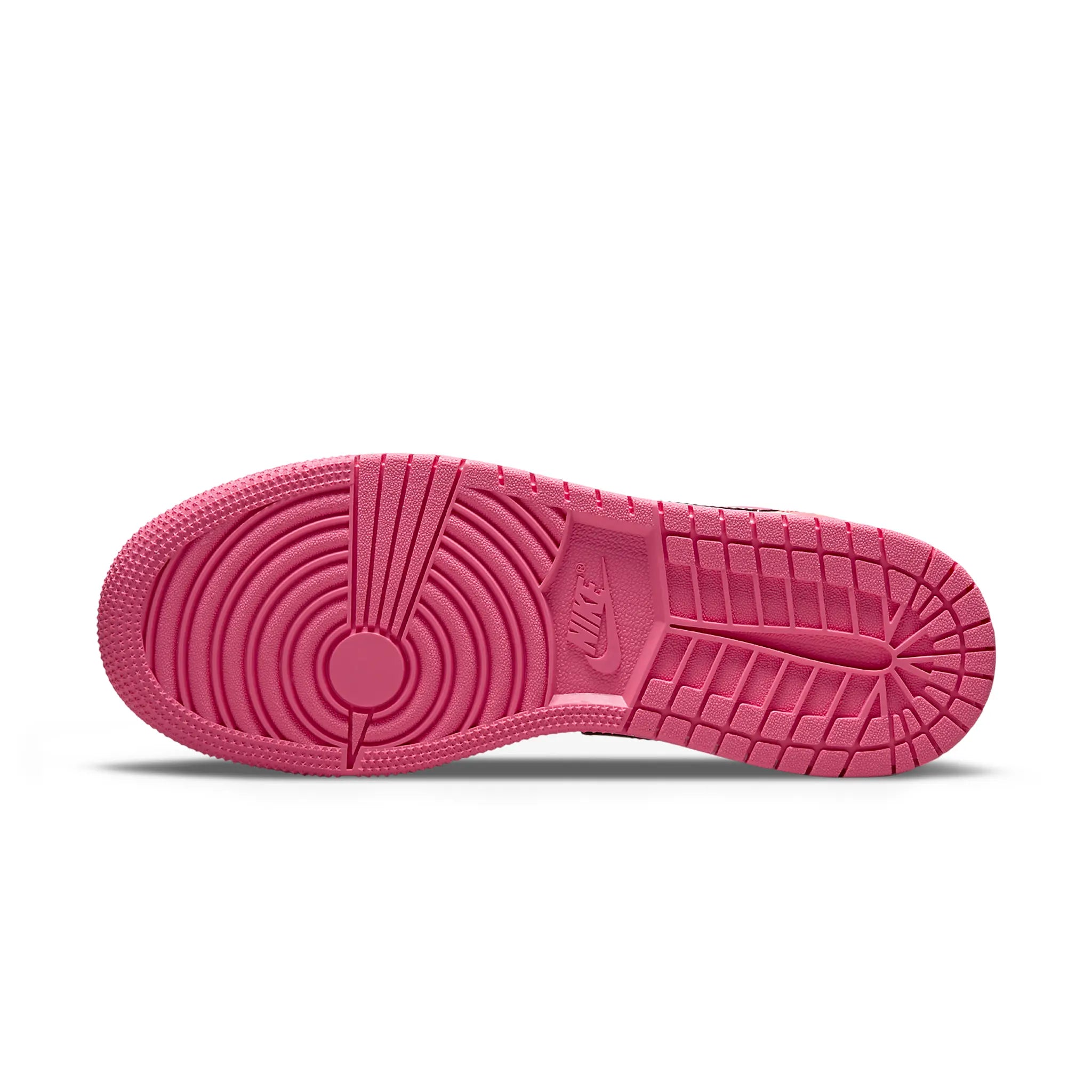 Sole view of Air Jordan 1 Low Pink Red (GS) 553560-162