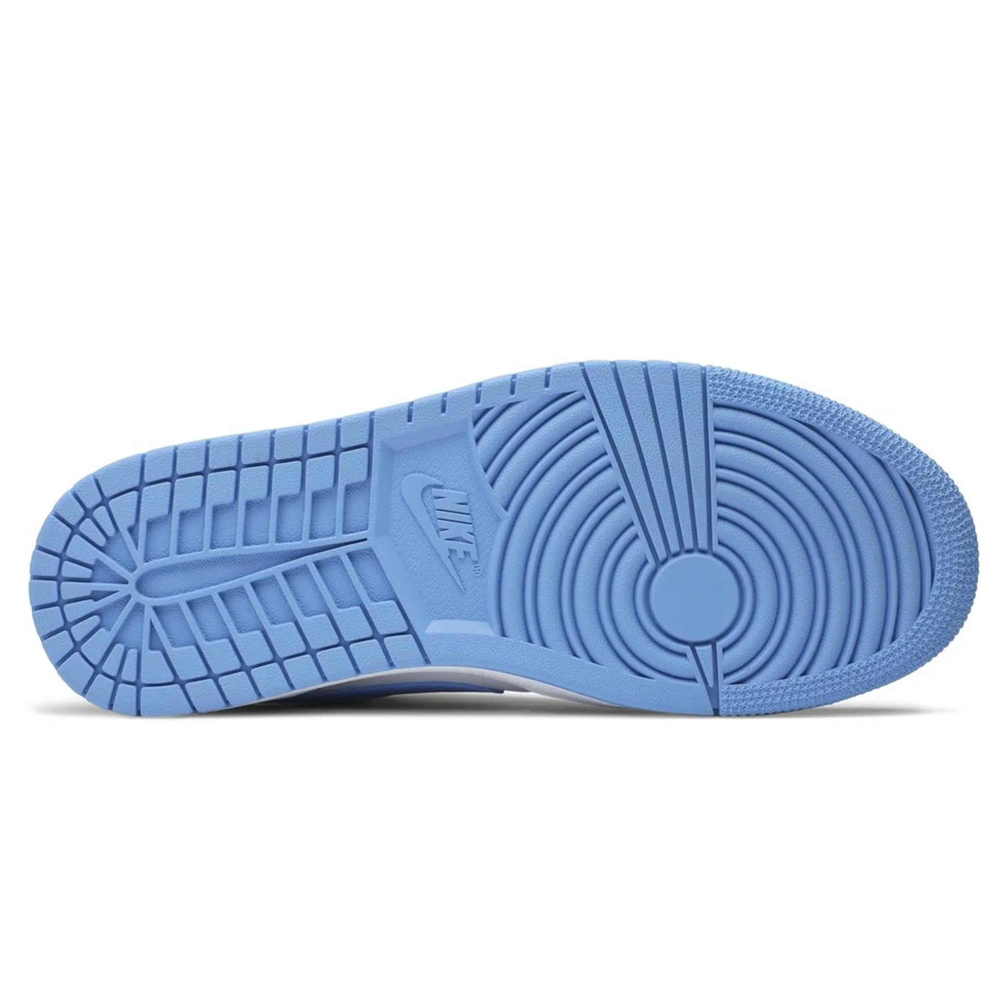 Sole view of Air Jordan 1 Low UNC (W) AO9944-441