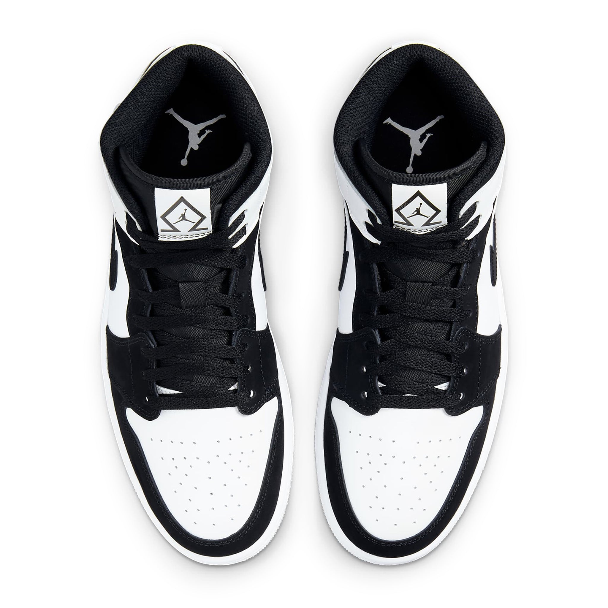 Top down view of Air Jordan 1 Mid Diamond Shorts DH6933-100