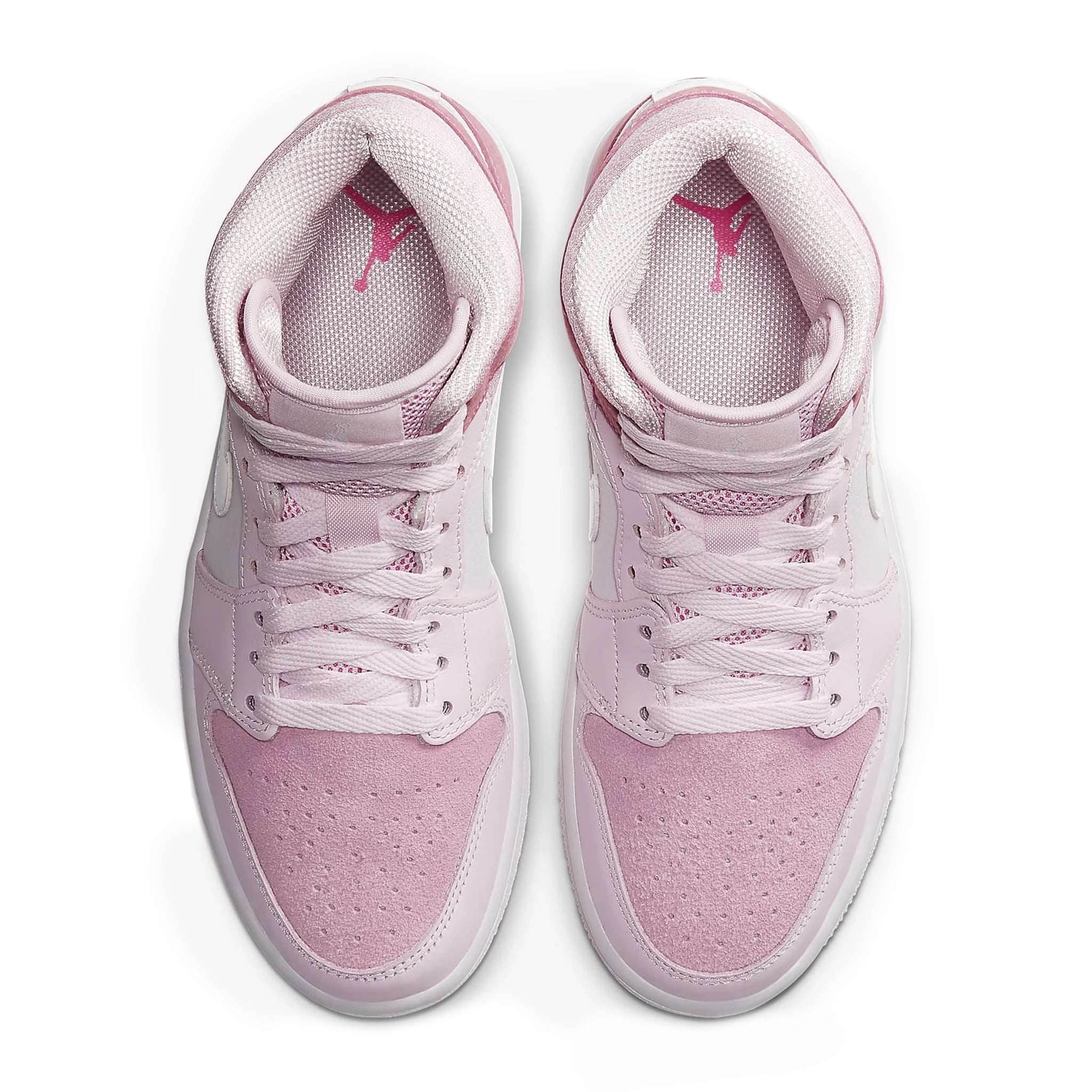 Top view of Air Jordan 1 Mid Digital Pink (W) CW5379-600