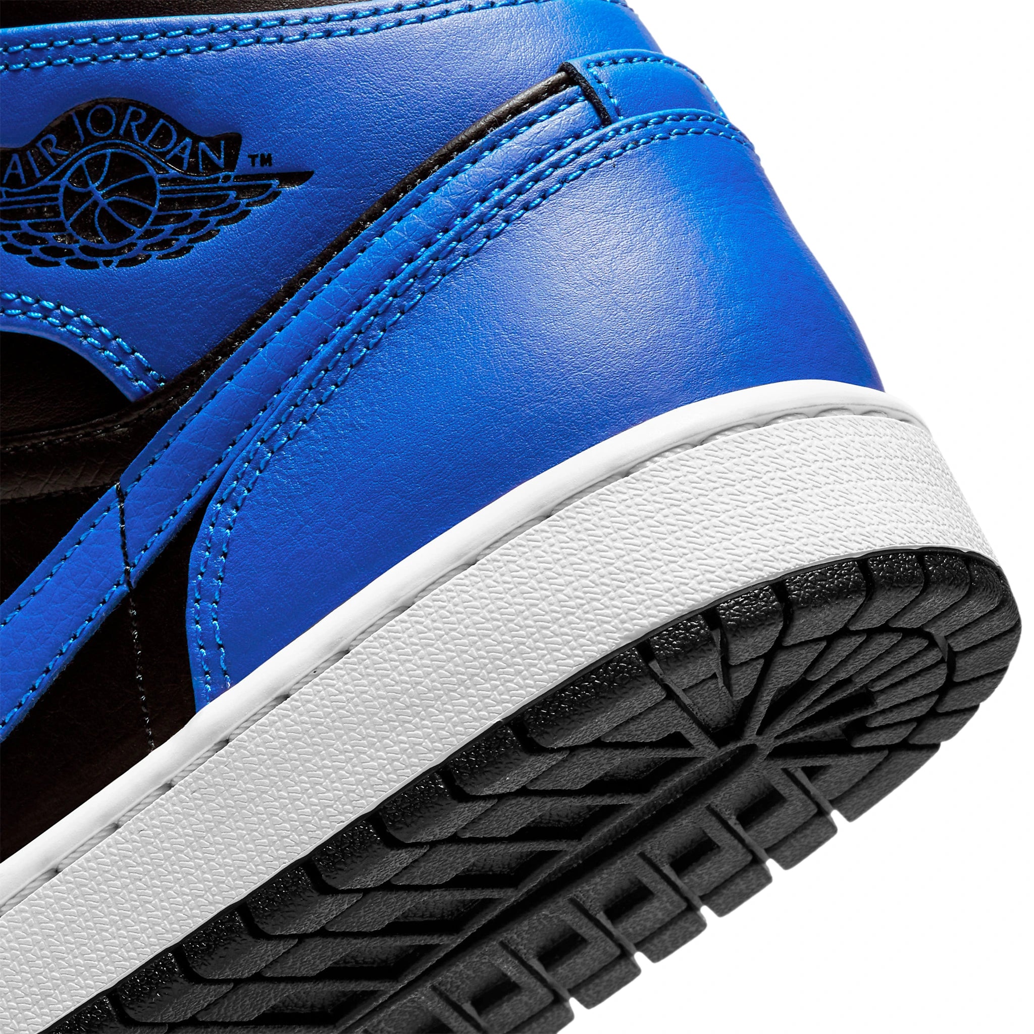 Wing Logo View of Air Jordan 1 Mid Hyper Royal 554724-077