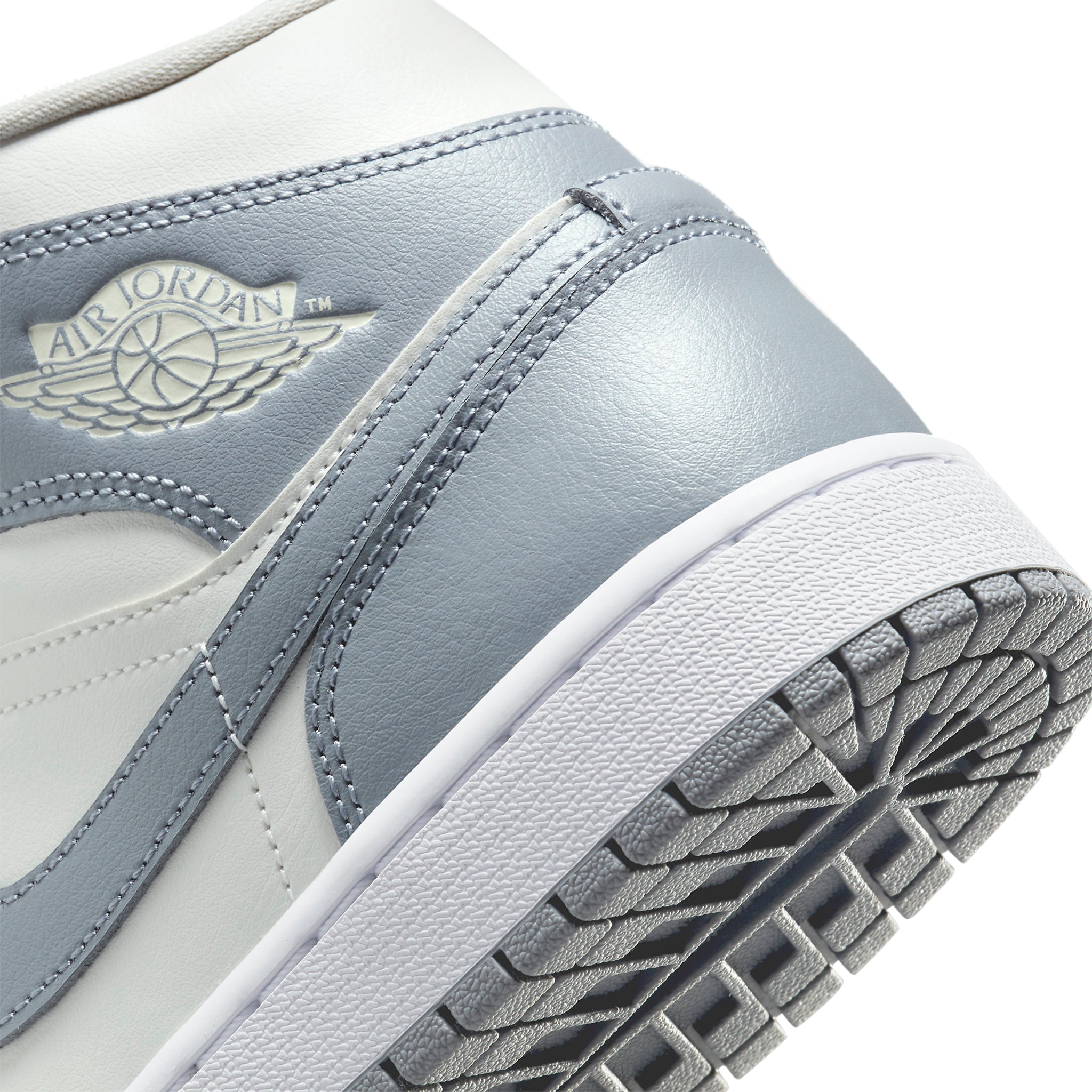 Wings logo view of Air Jordan 1 Mid Stealth (W) BQ6472-115