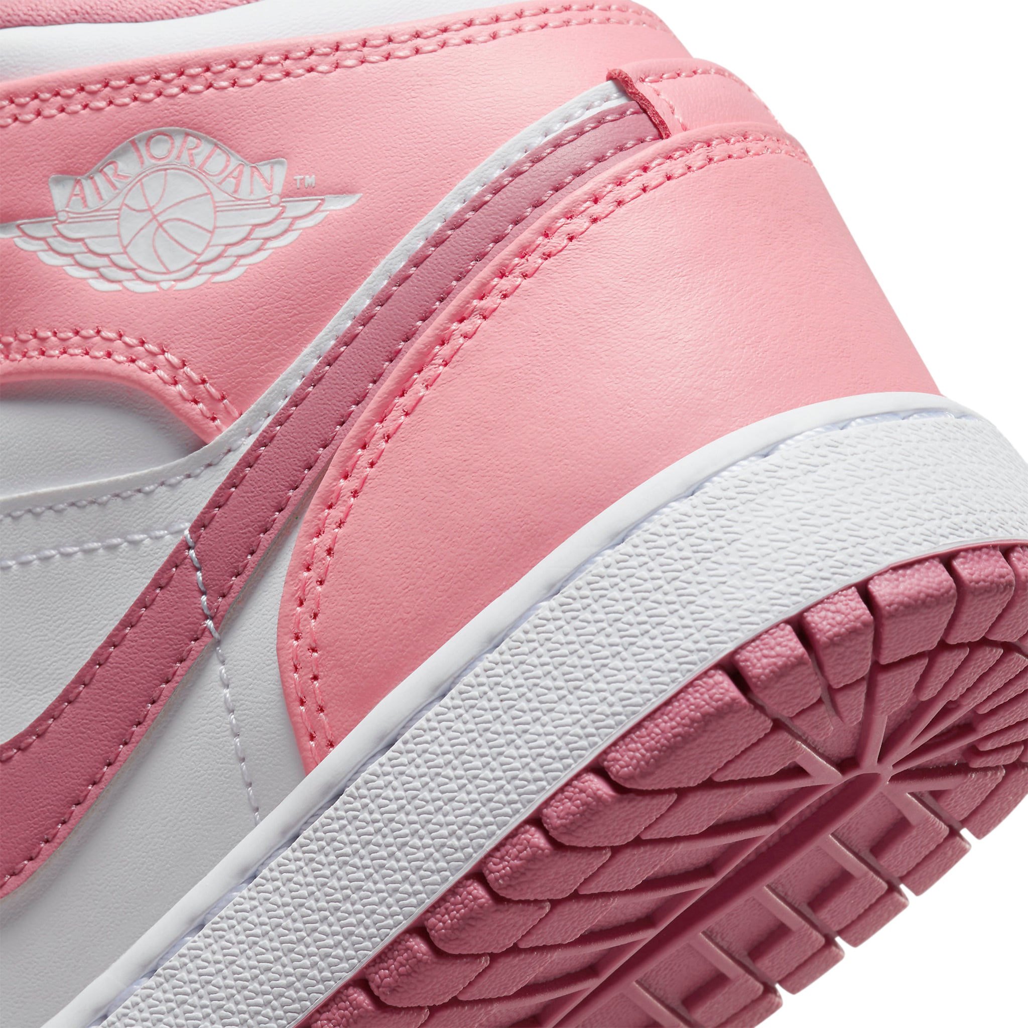 Wings logo view of Air Jordan 1 Mid Valentine's Day (2023) (GS) DQ8423-616