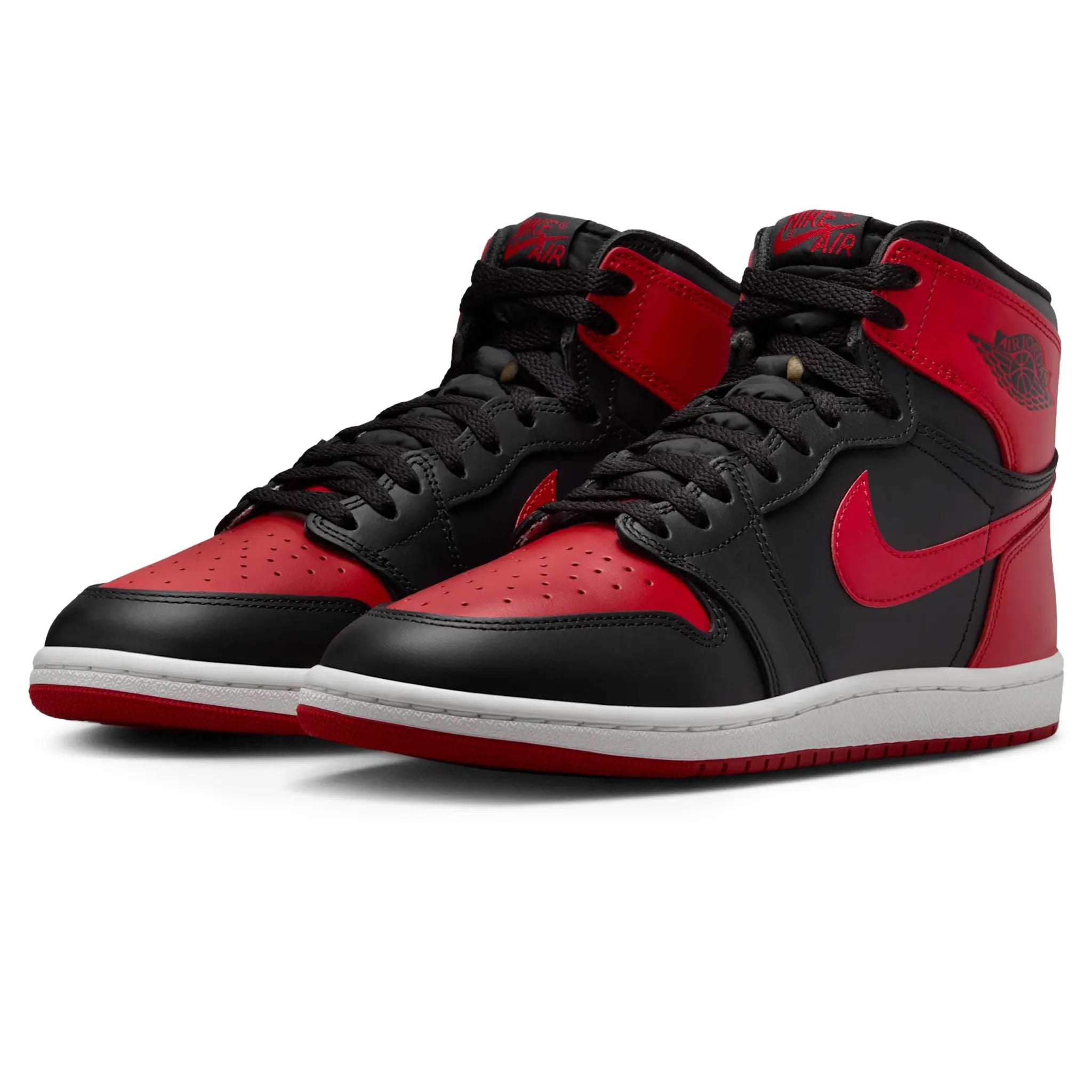 Front side view of Air Jordan 1 Retro High 85 OG Bred (2025) HV6674-067