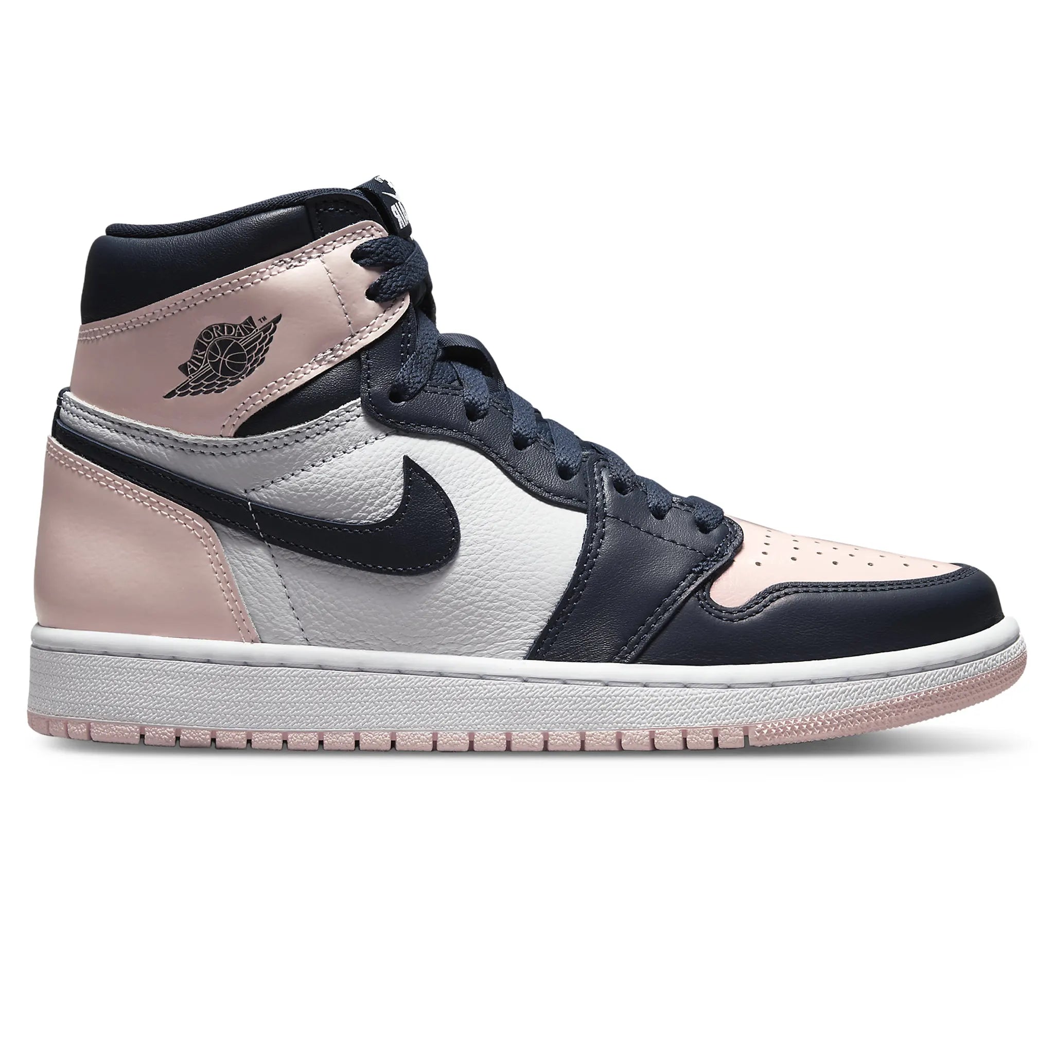Side View of Air Jordan 1 Retro High OG Atmosphere (Bubble Gum) (W) (2 Left Feet) DD9335-641