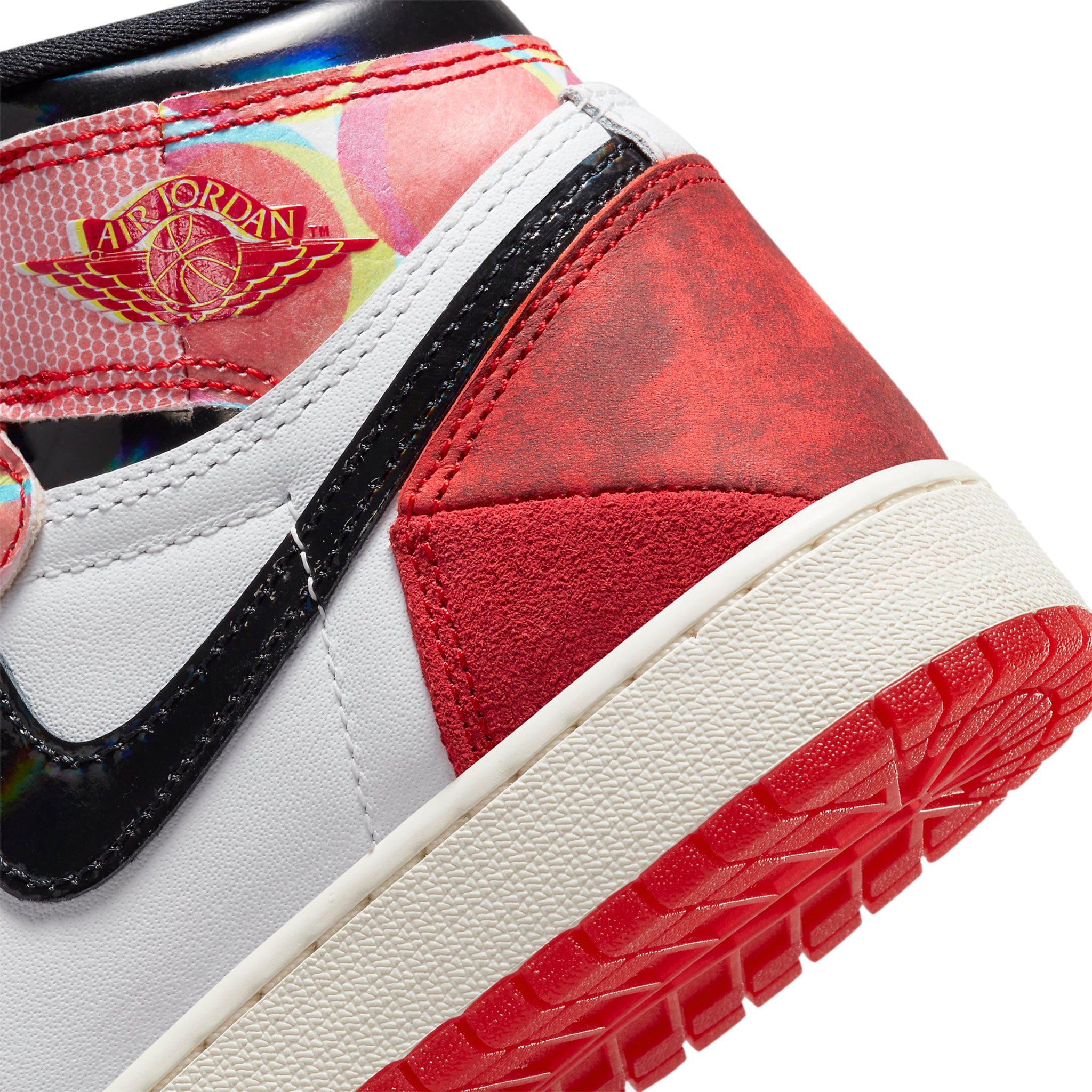 Wings logo view of Air Jordan 1 Retro High OG Spider-Man Across The Spider-Verse (GS) DV1753-601