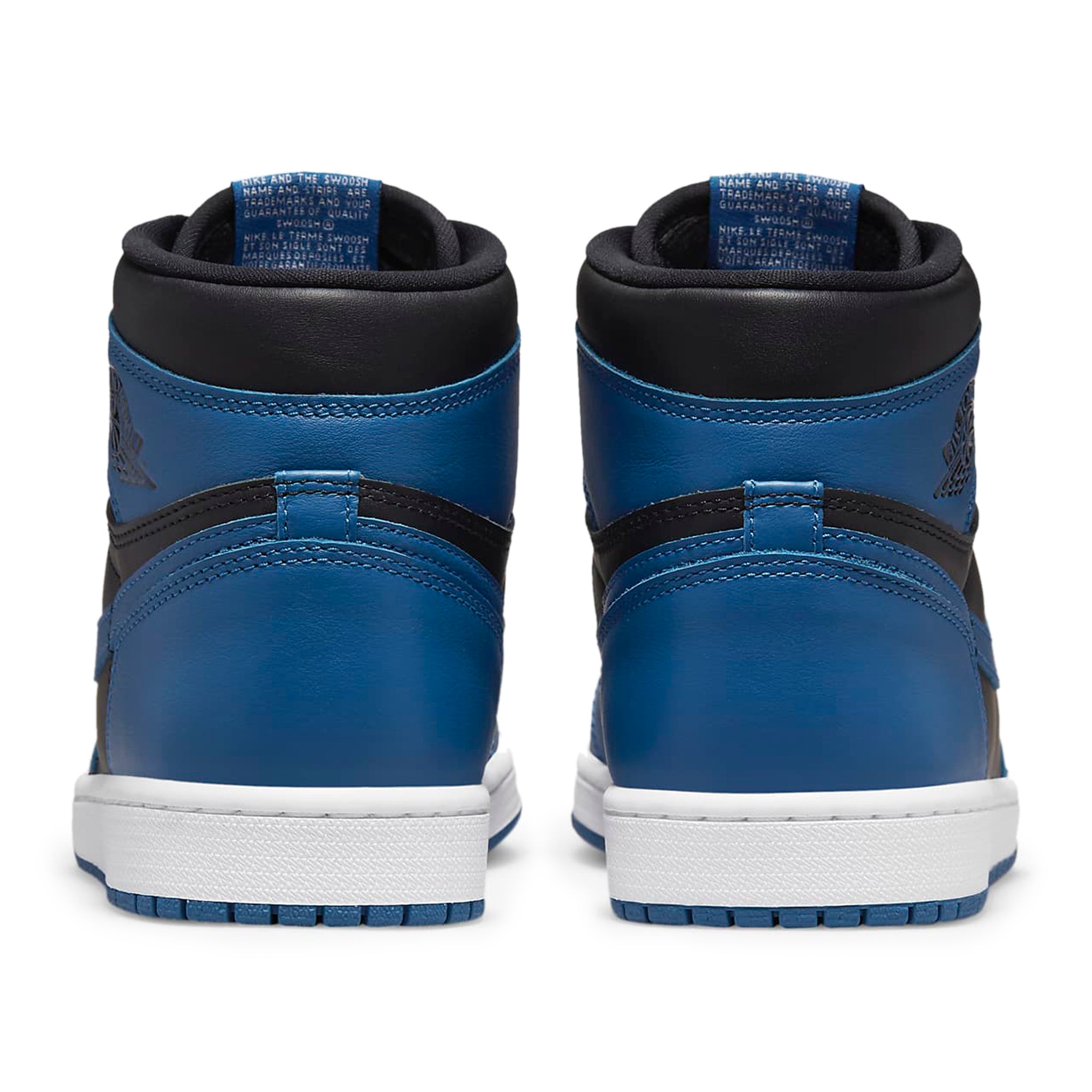Back view of Air Jordan 1 Retro OG Dark Marina Blue 555088-404