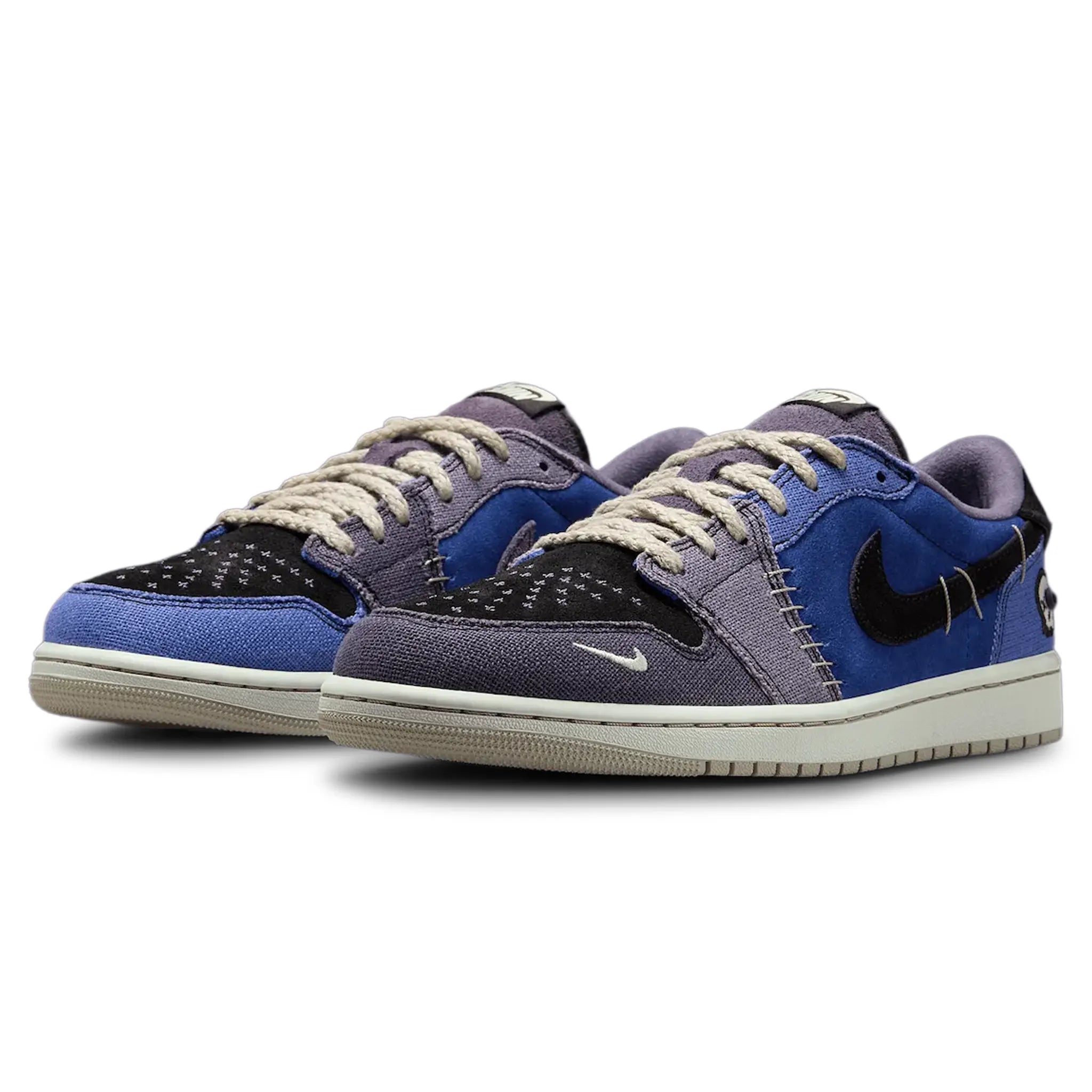 Front Side View of Air Jordan 1 x Zion Williamson Retro Low OG Voodoo Alternate IH2309-500