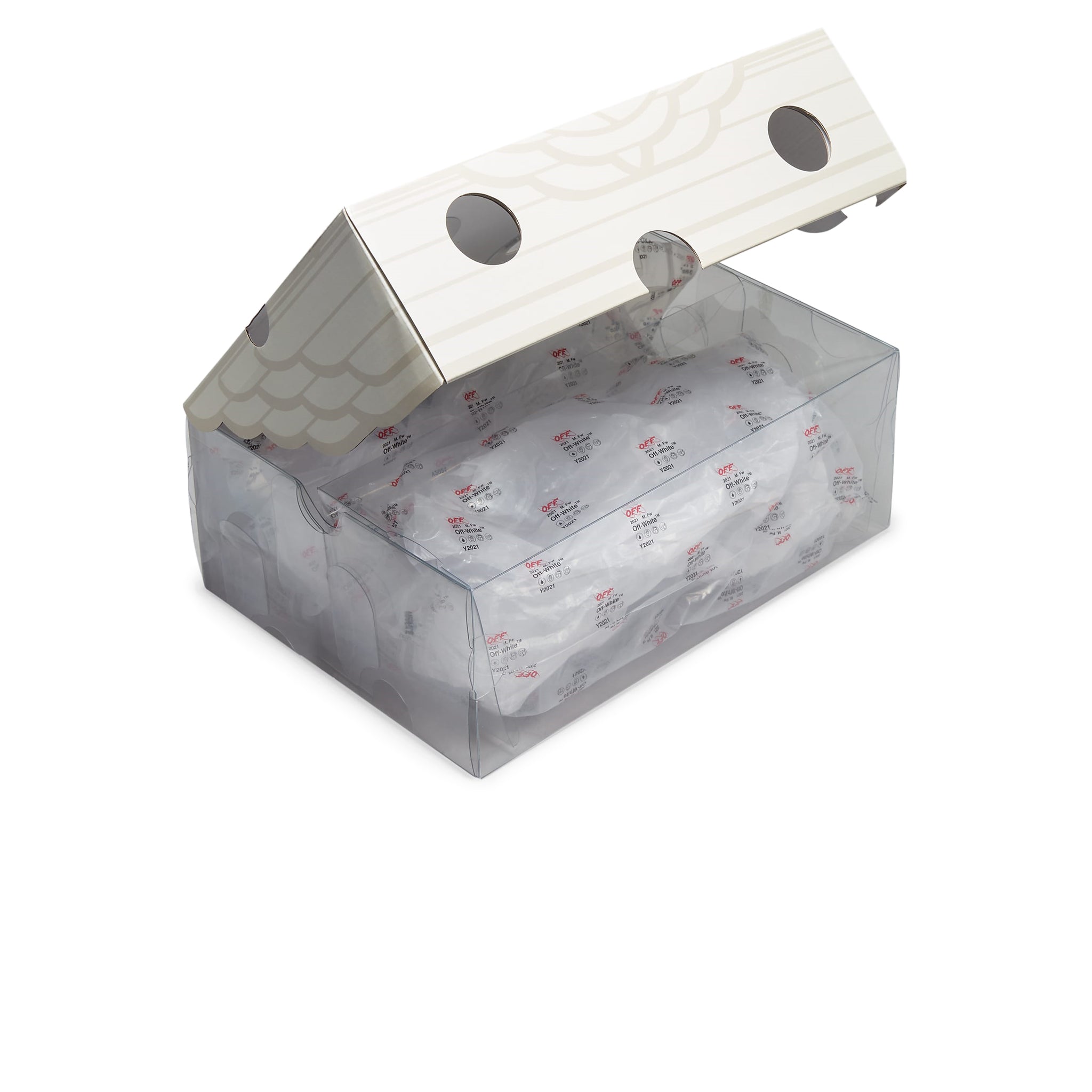 Box view of Air Jordan 2 X Off-White Retro Low Black Blue DJ4375-004