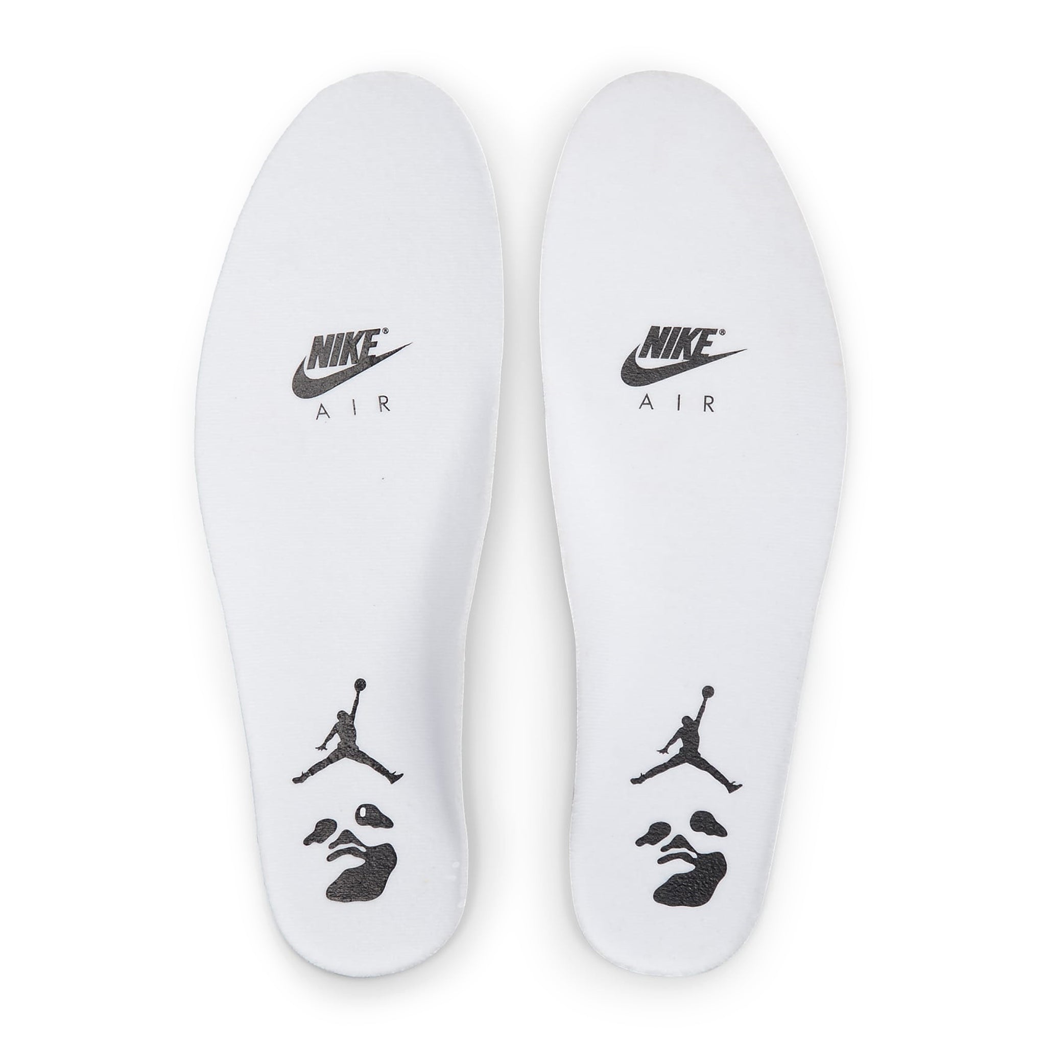 Insole view of Air Jordan 2 X Off-White Retro Low Black Blue DJ4375-004