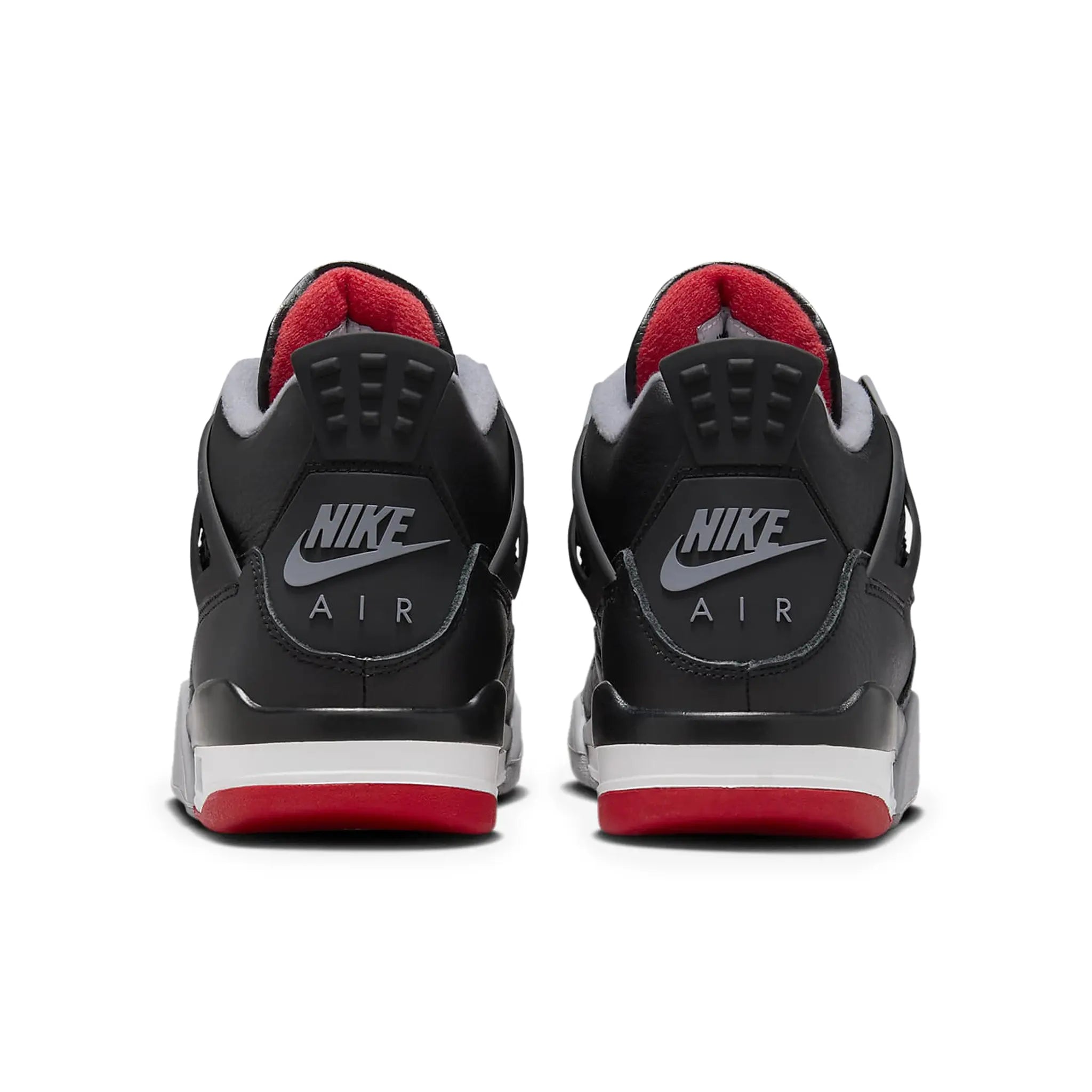 Back view of Air Jordan 4 OG Bred Reimagined (GS) FQ8213-006