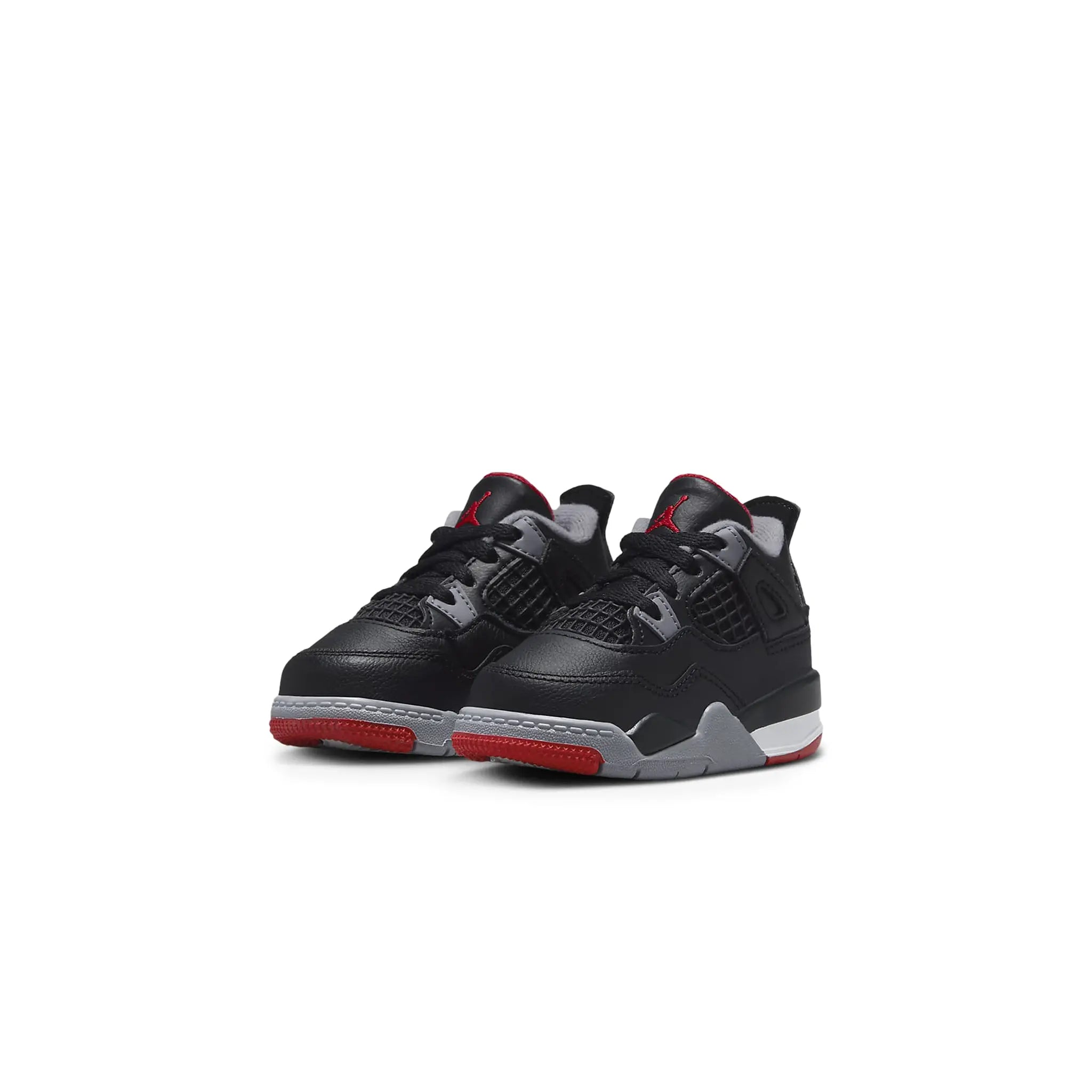 Front side view of Air Jordan 4 OG Bred Reimagined (TD)