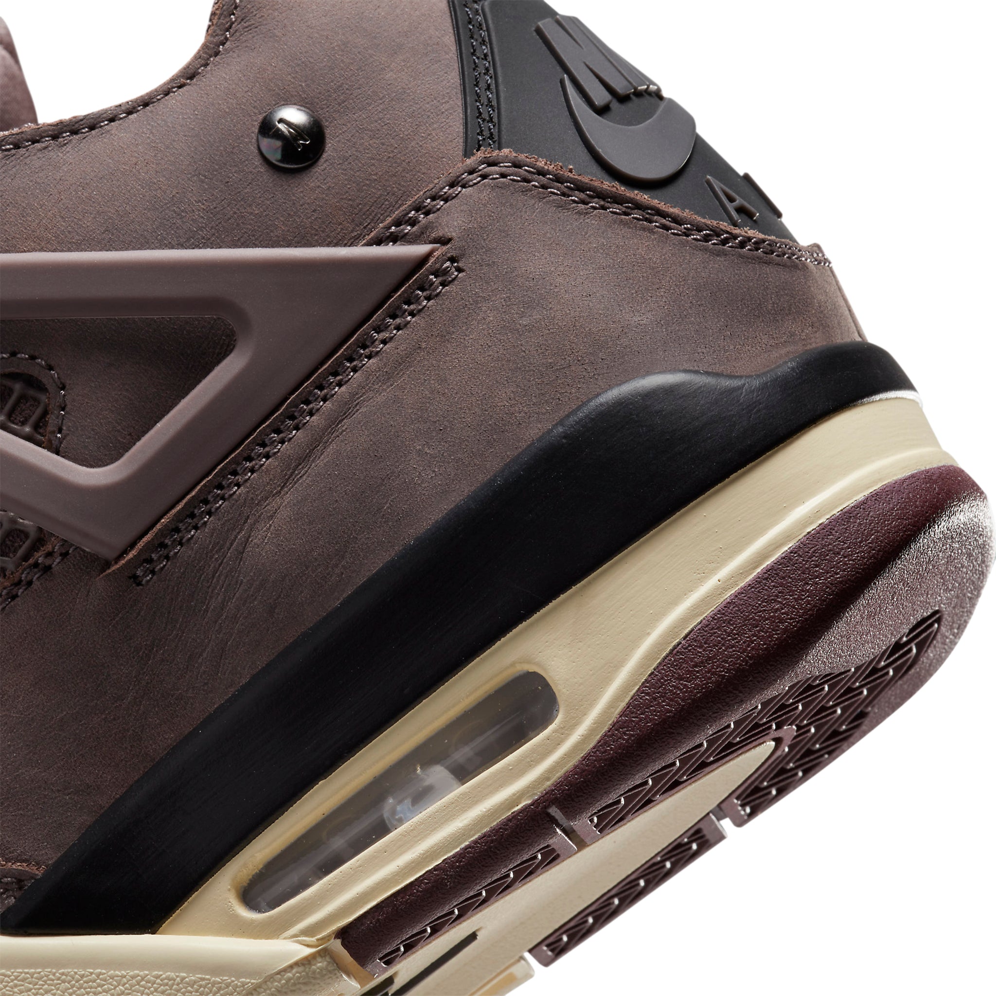 Heel logo view of Air Jordan 4 Retro A Ma Maniére Violet Ore DV6773-220