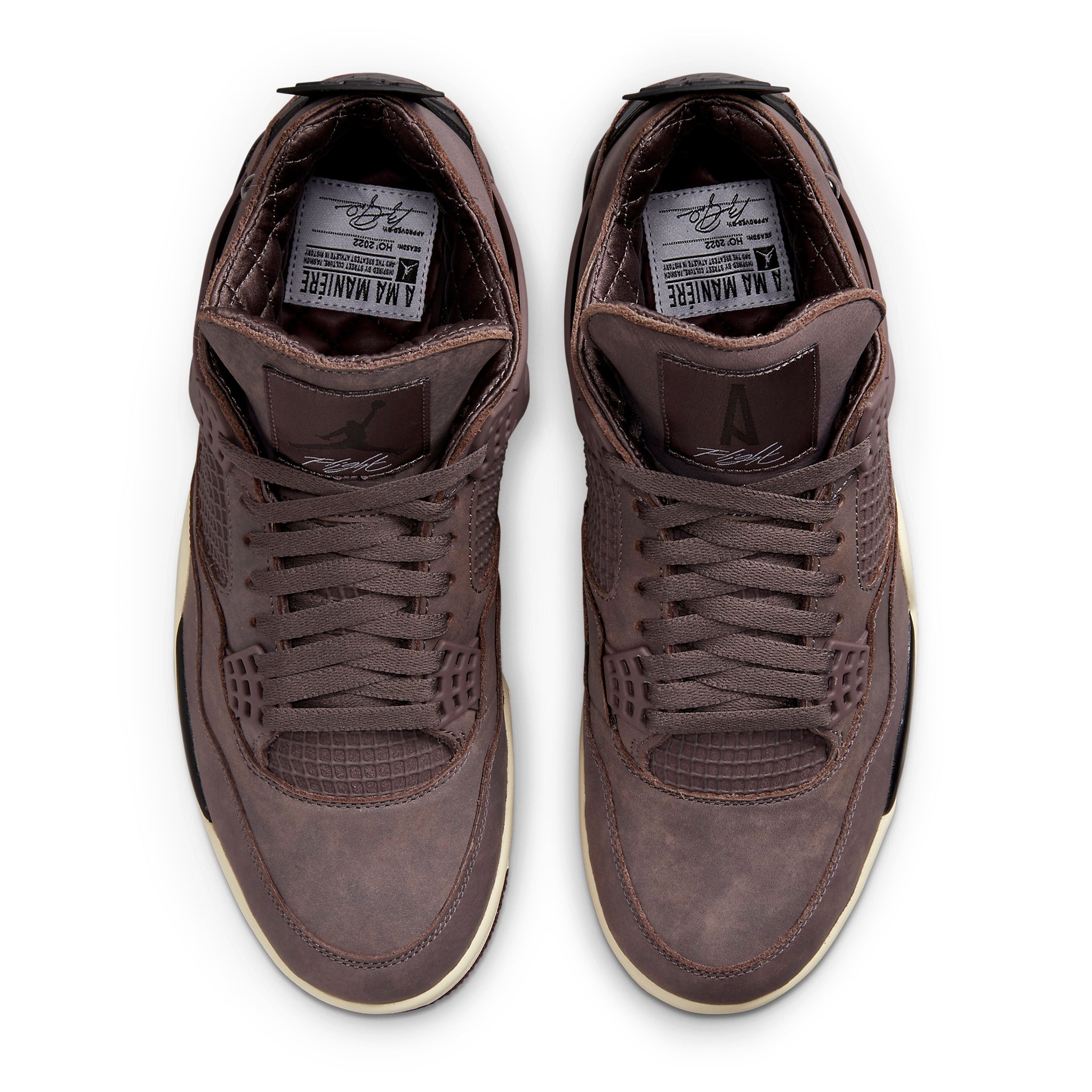 Top down view of Air Jordan 4 Retro A Ma Maniére Violet Ore DV6773-220