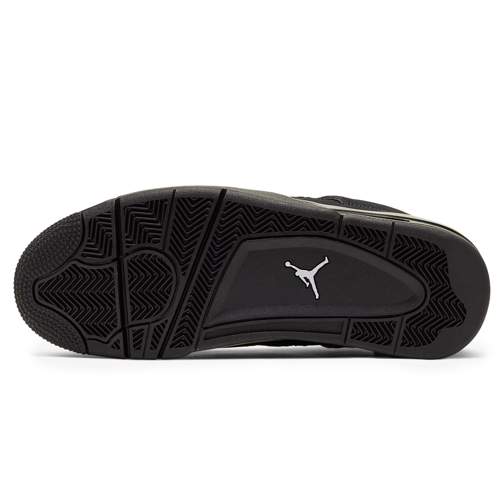 Sole view of Air Jordan 4 Retro Black Cat (2025) FV5029-010