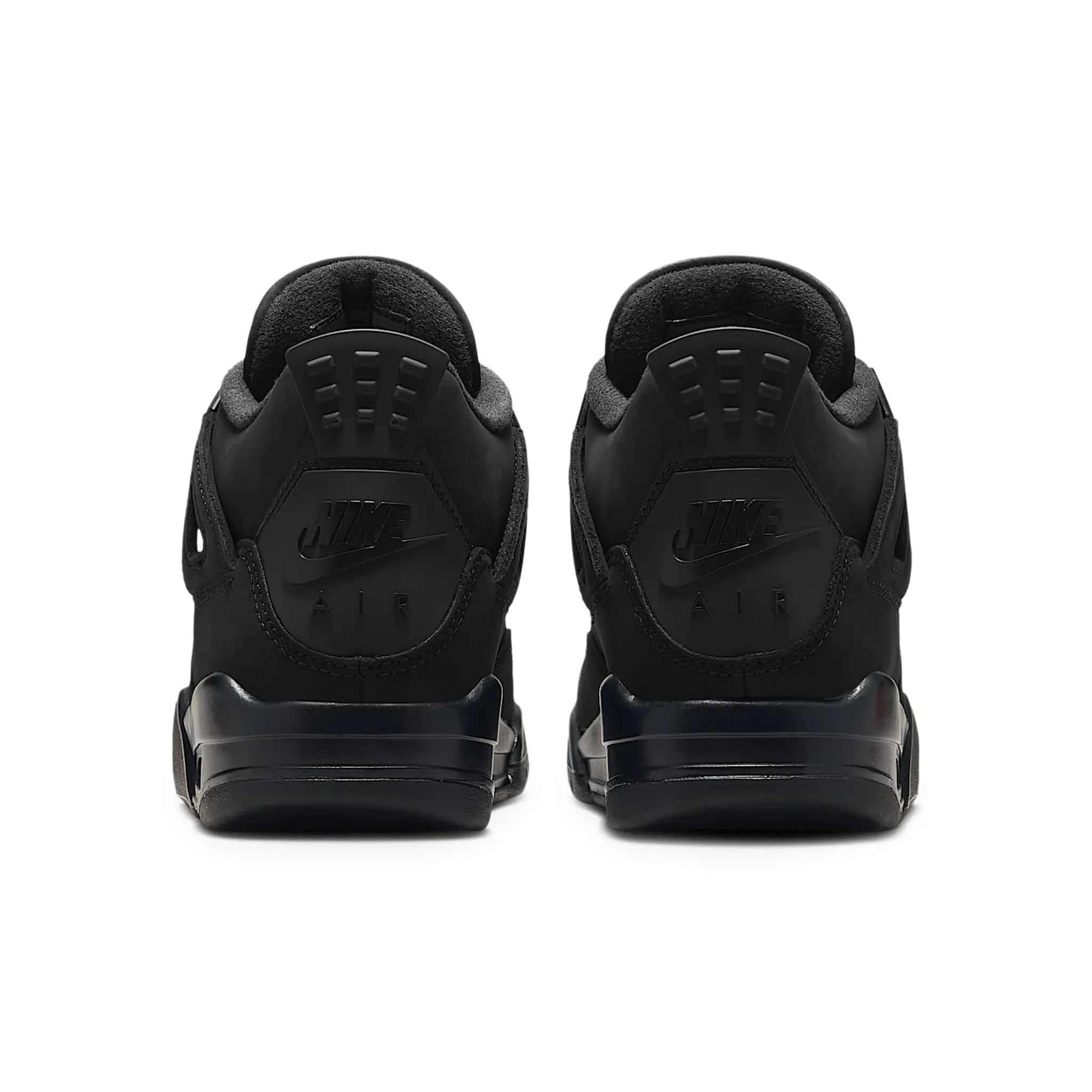 Back View of Air Jordan 4 Retro Black Cat (2025) (GS) IB4171-010