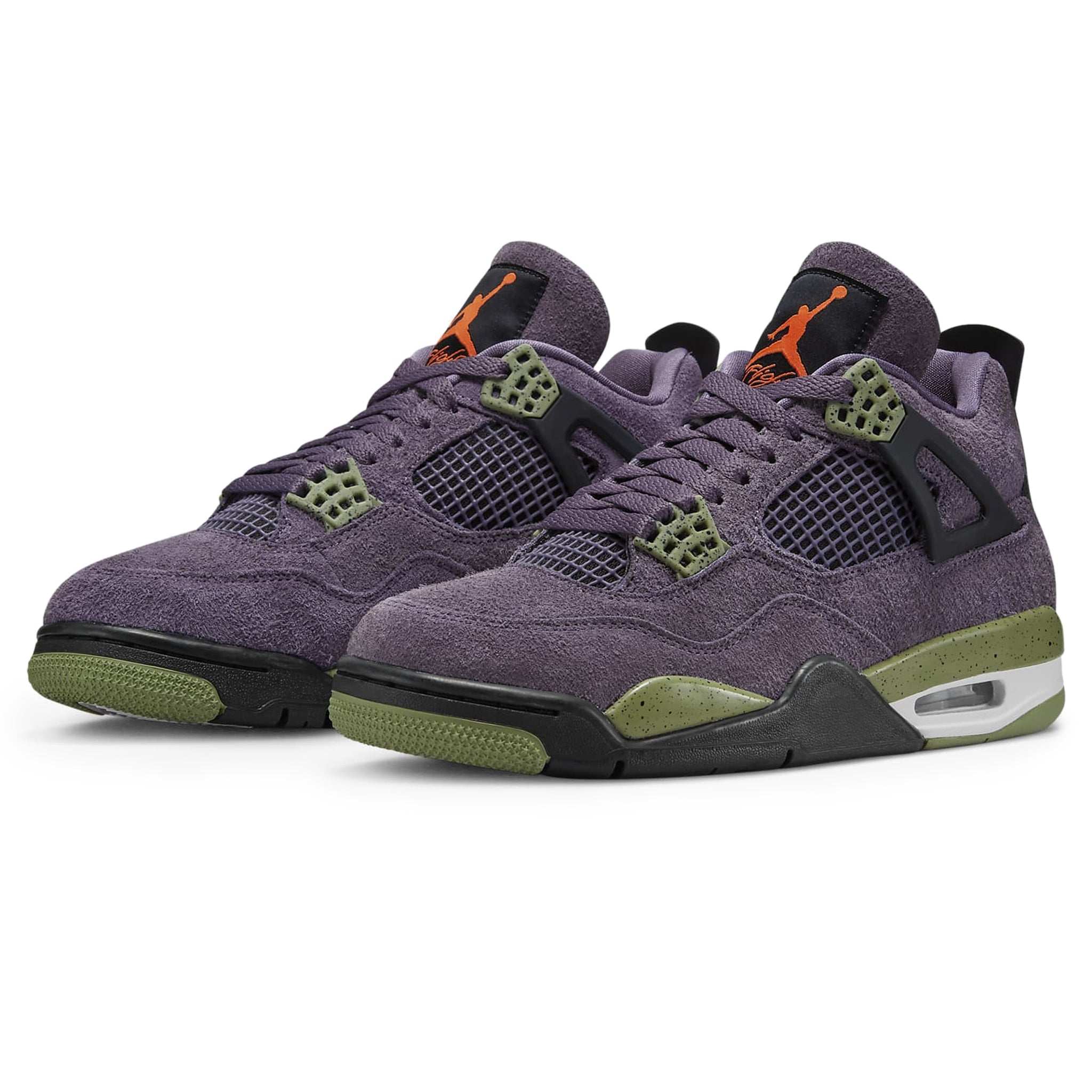 Front side view of Air Jordan 4 Retro Canyon Purple (W) AQ9129-500