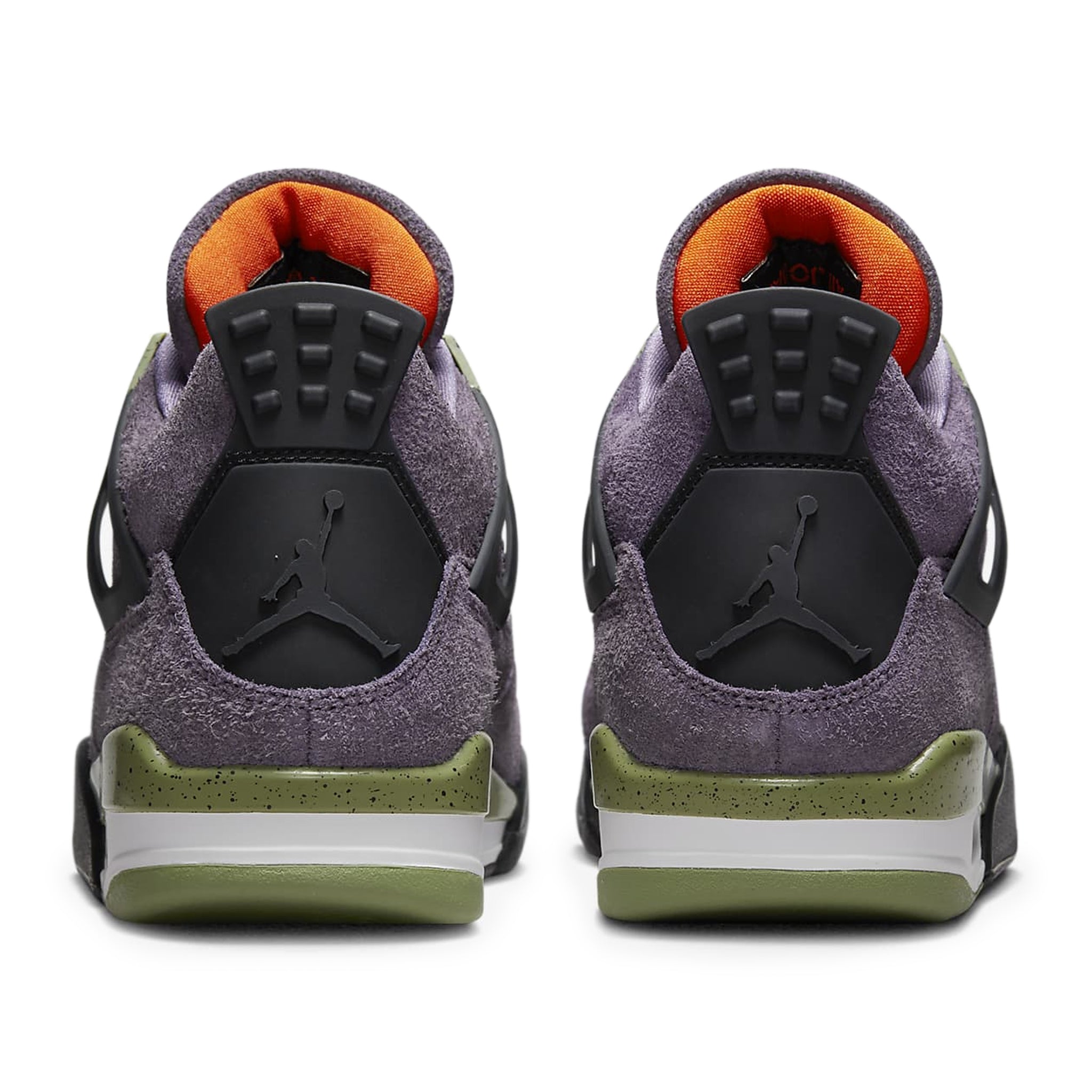 Heel view of Air Jordan 4 Retro Canyon Purple (W) AQ9129-500