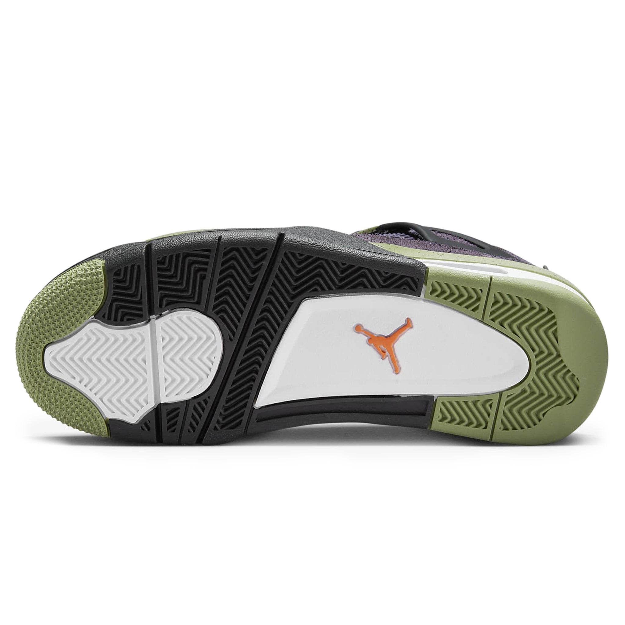 Sole view of Air Jordan 4 Retro Canyon Purple (W) AQ9129-500