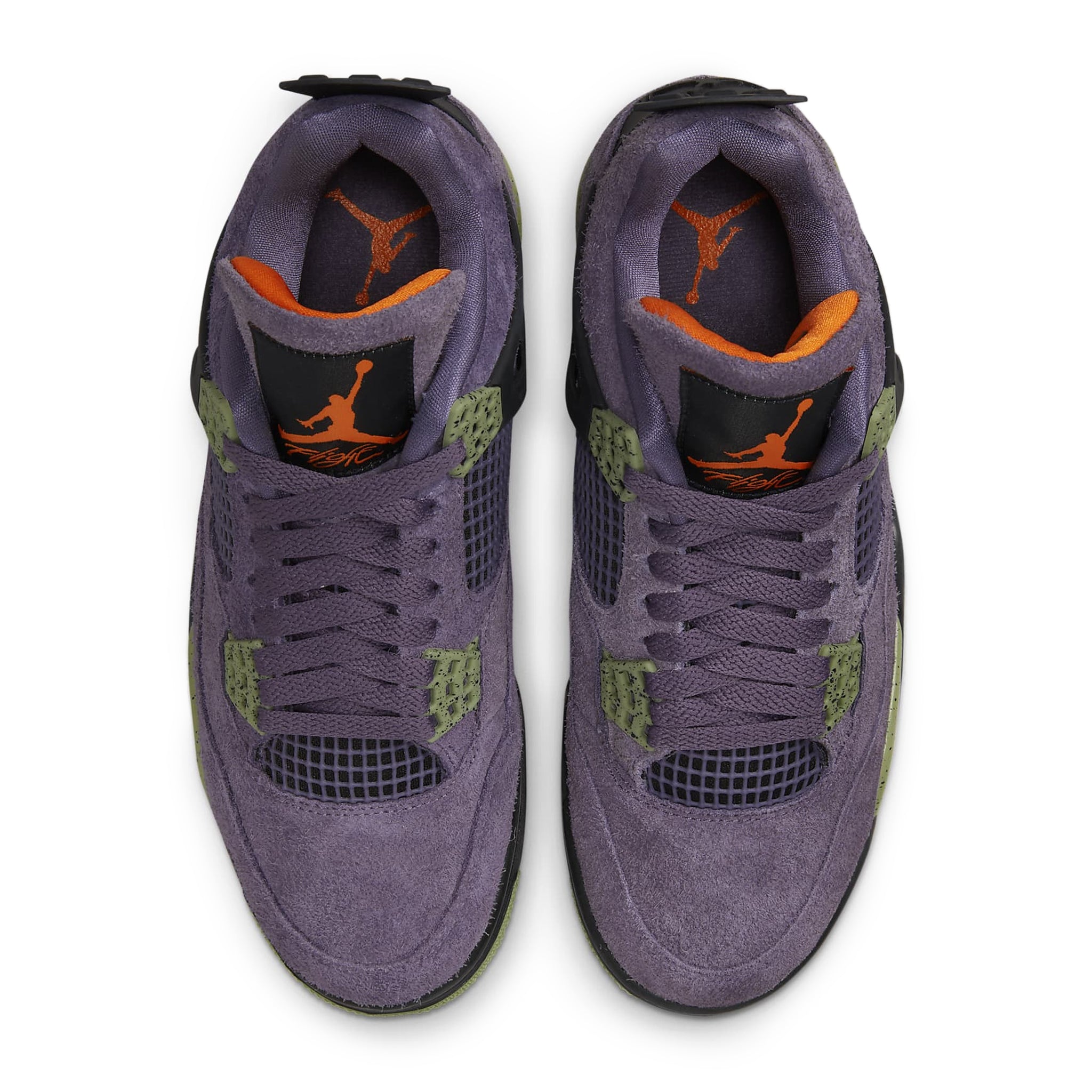 Top down view of Air Jordan 4 Retro Canyon Purple (W) AQ9129-500