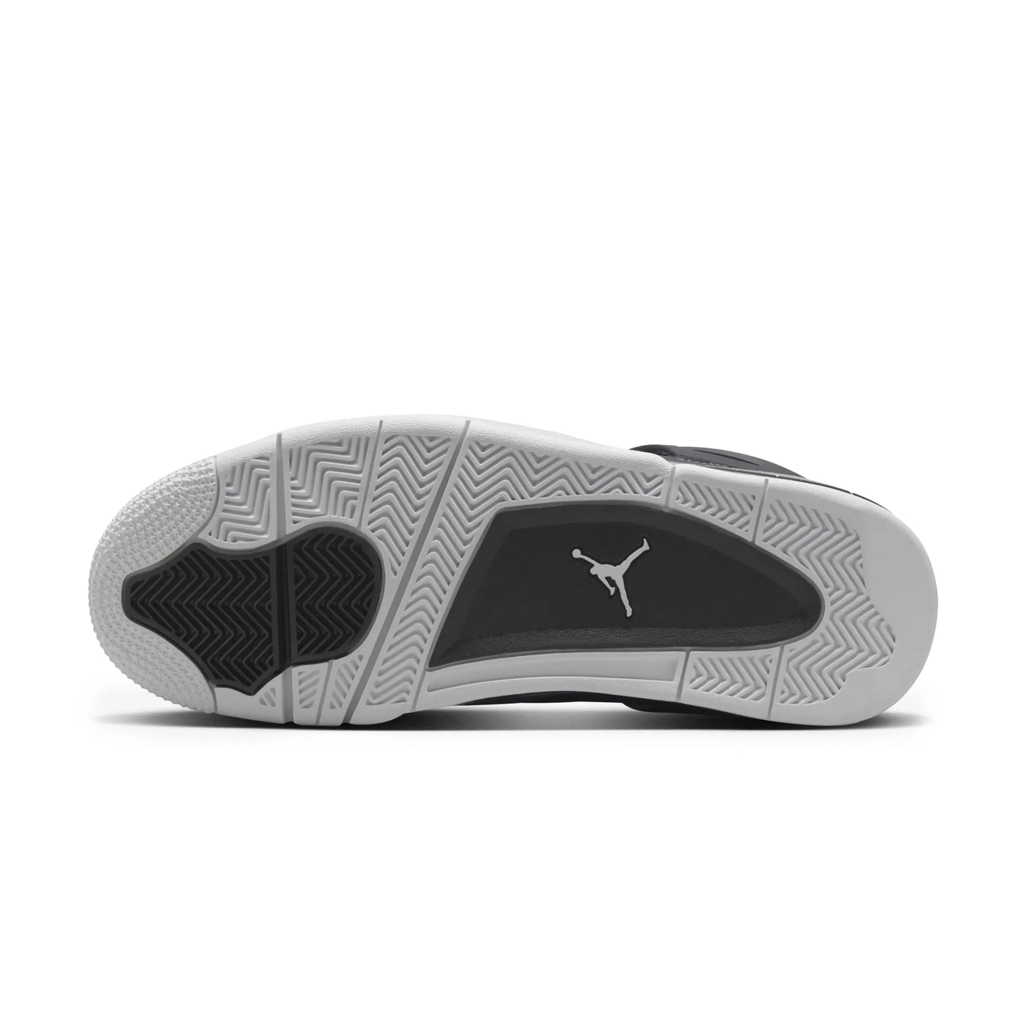 Sole view of Air Jordan 4 Retro Fear (2024) (GS) FQ8213-002