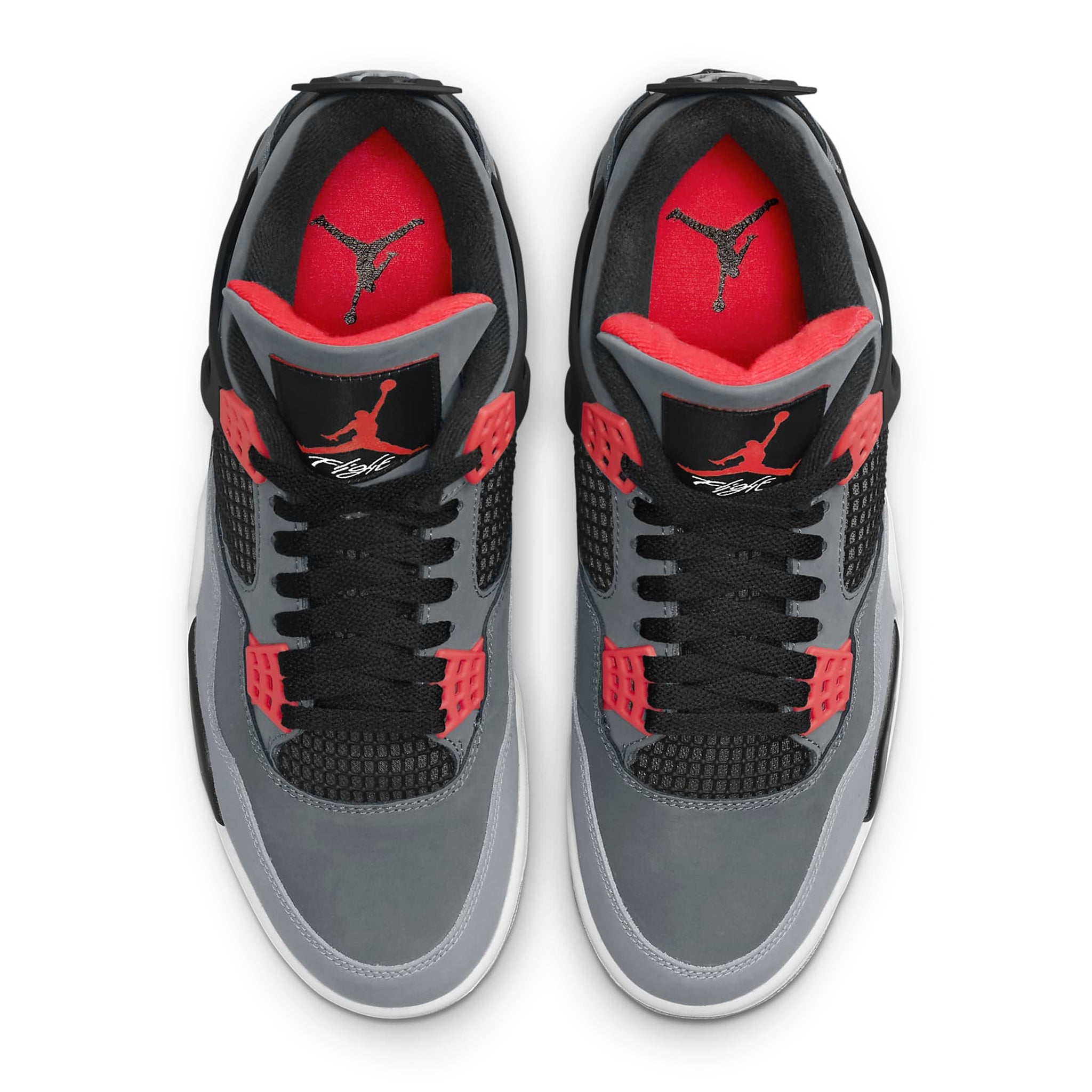 Top down view of Air Jordan 4 Retro Infrared DH6927-061