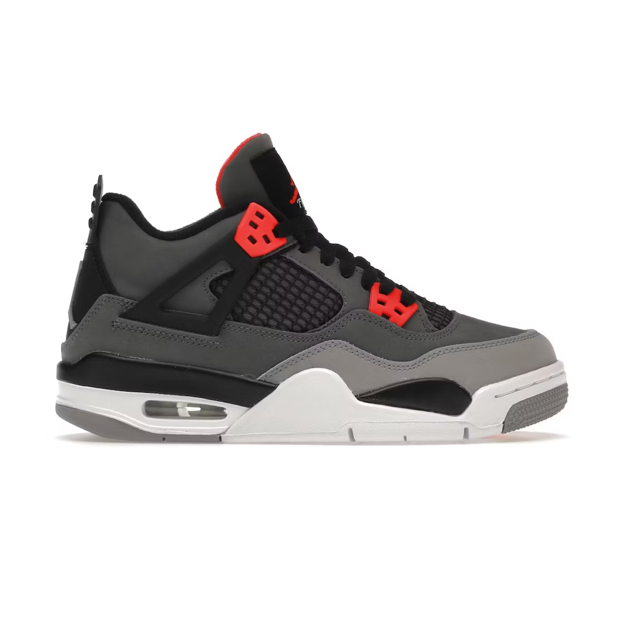 Side view of Air Jordan 4 Retro Infrared (GS) 408452-061