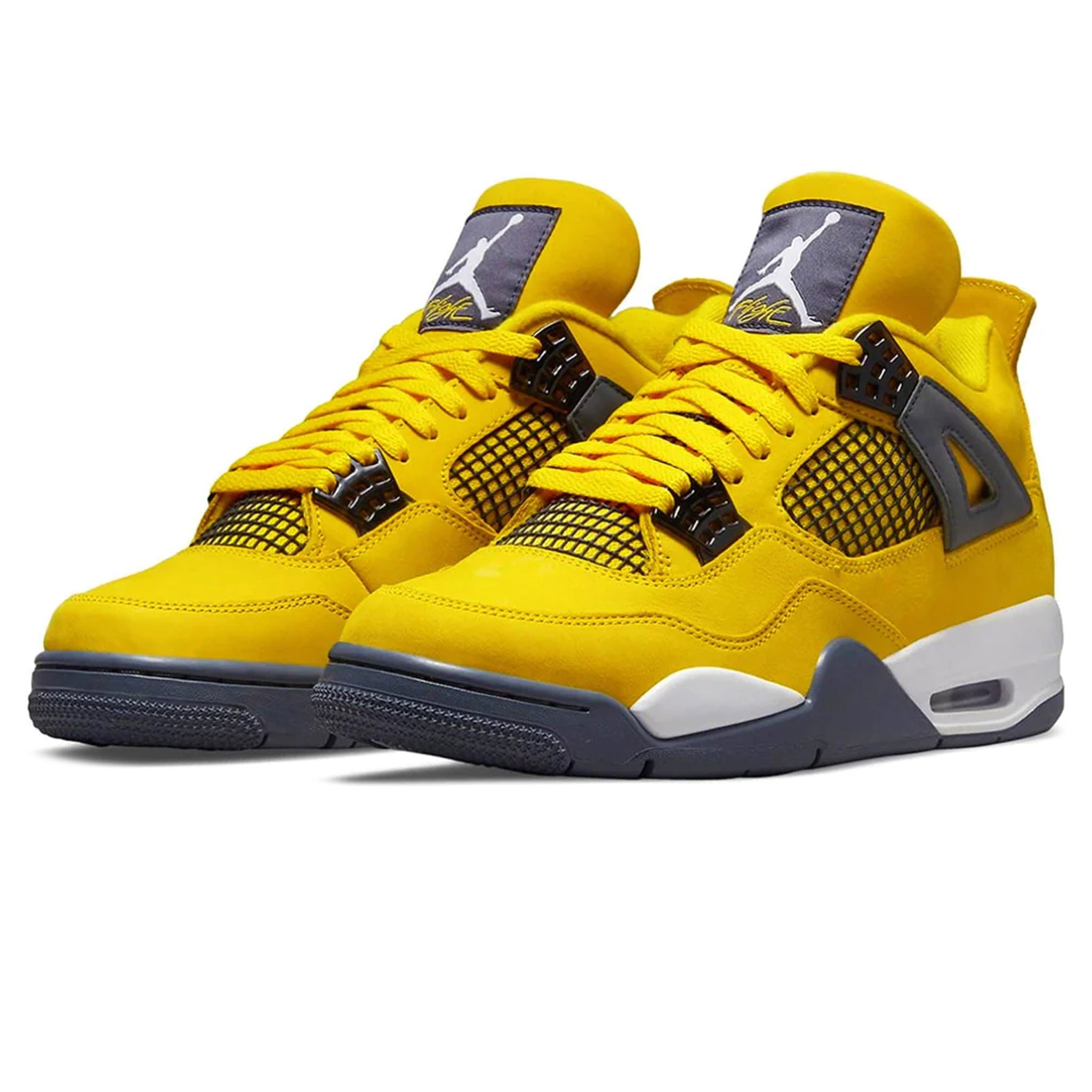 Front side view of Air Jordan 4 Retro Lightning (2021) CT8527-700