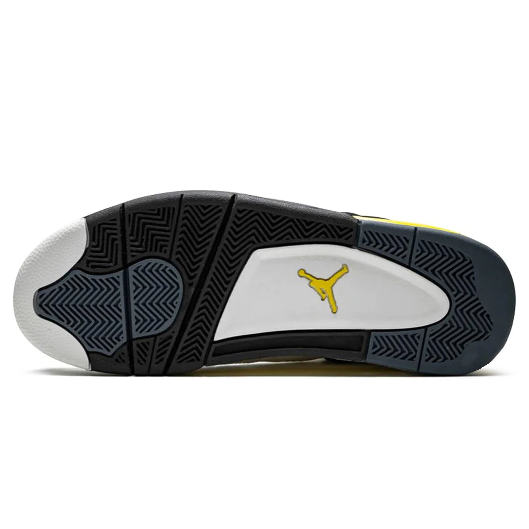 Sole view of Air Jordan 4 Retro Lightning (2021) CT8527-700