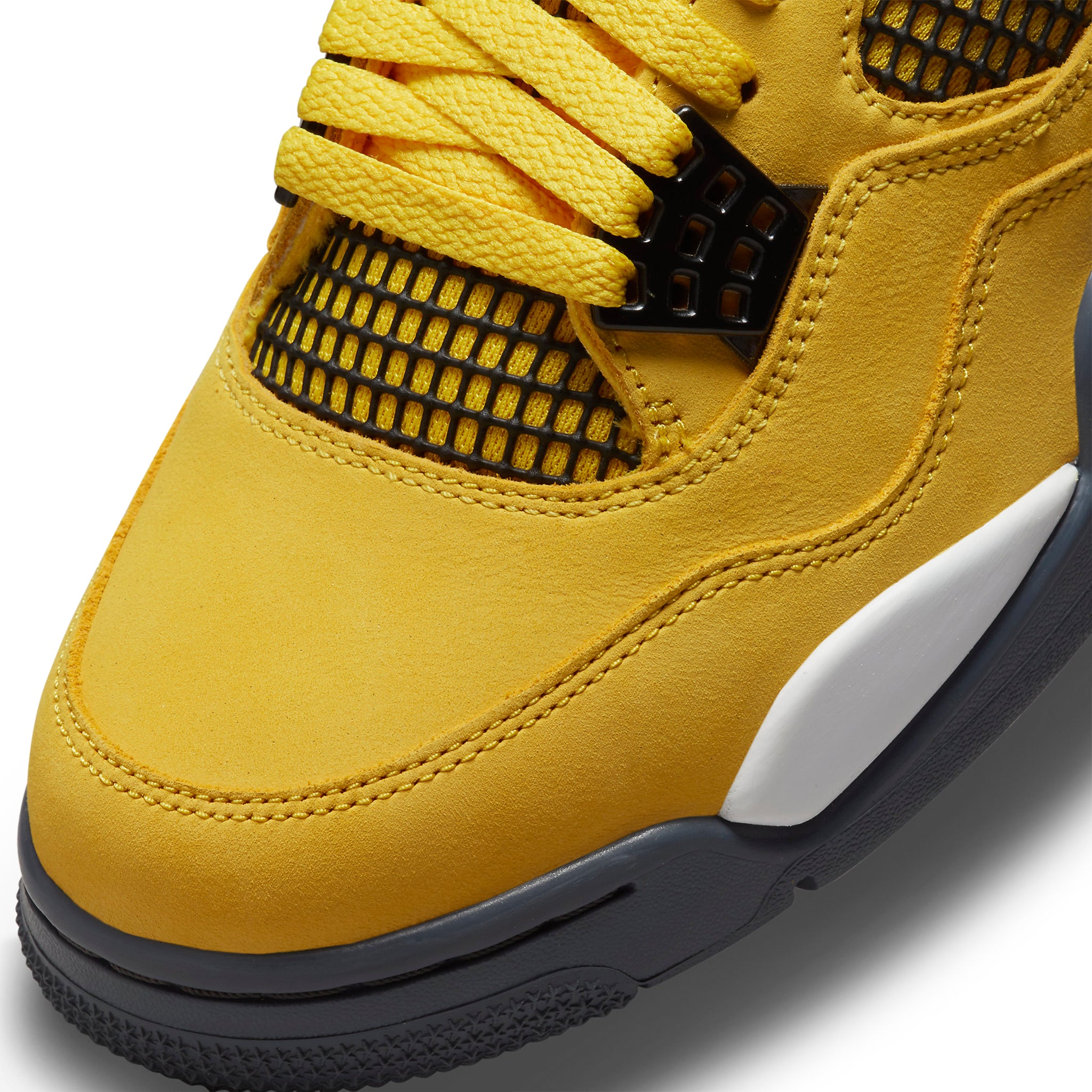 Toe box view of Air Jordan 4 Retro Lightning (2021) CT8527-700