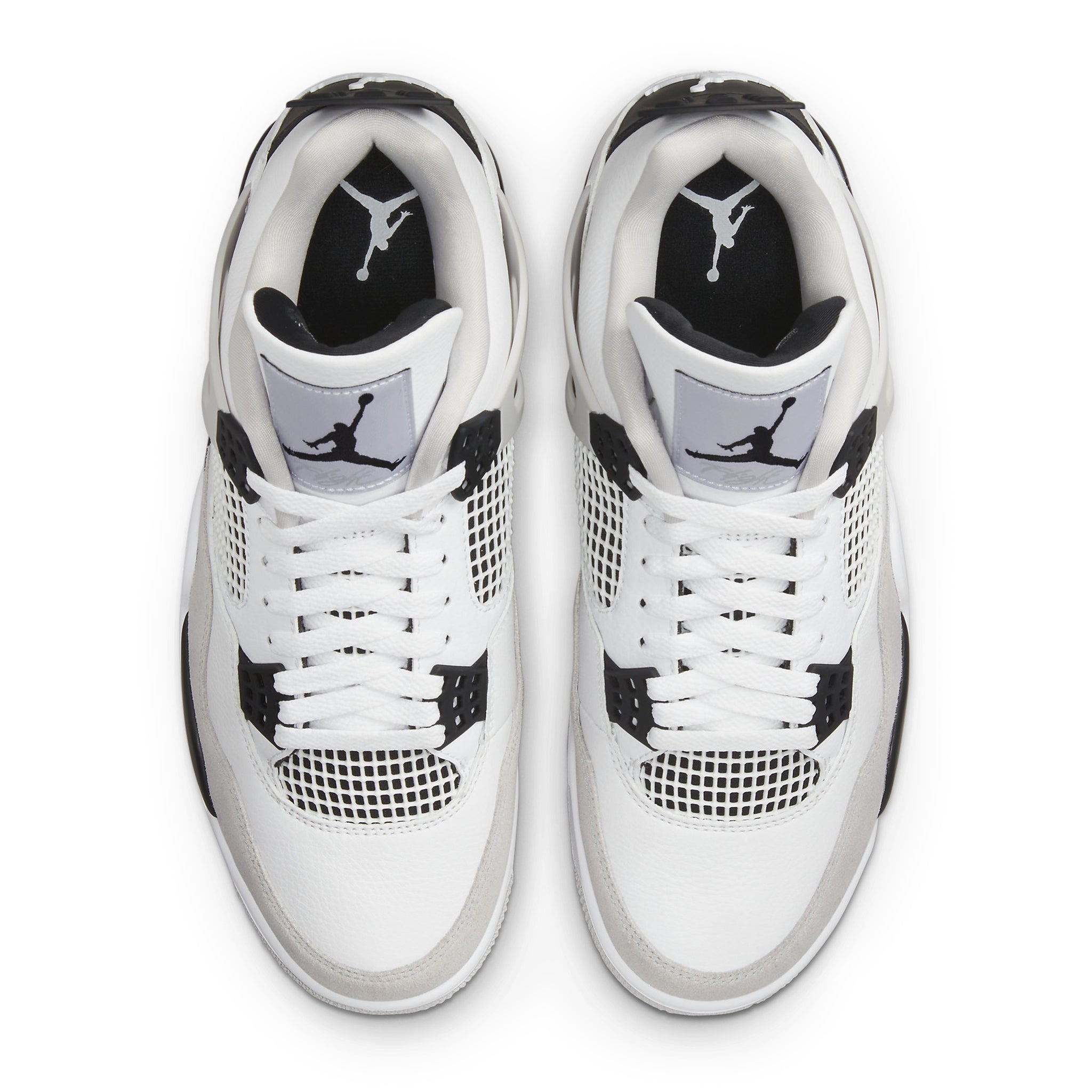 Top down view of Air Jordan 4 Retro Military Black DH6927-111