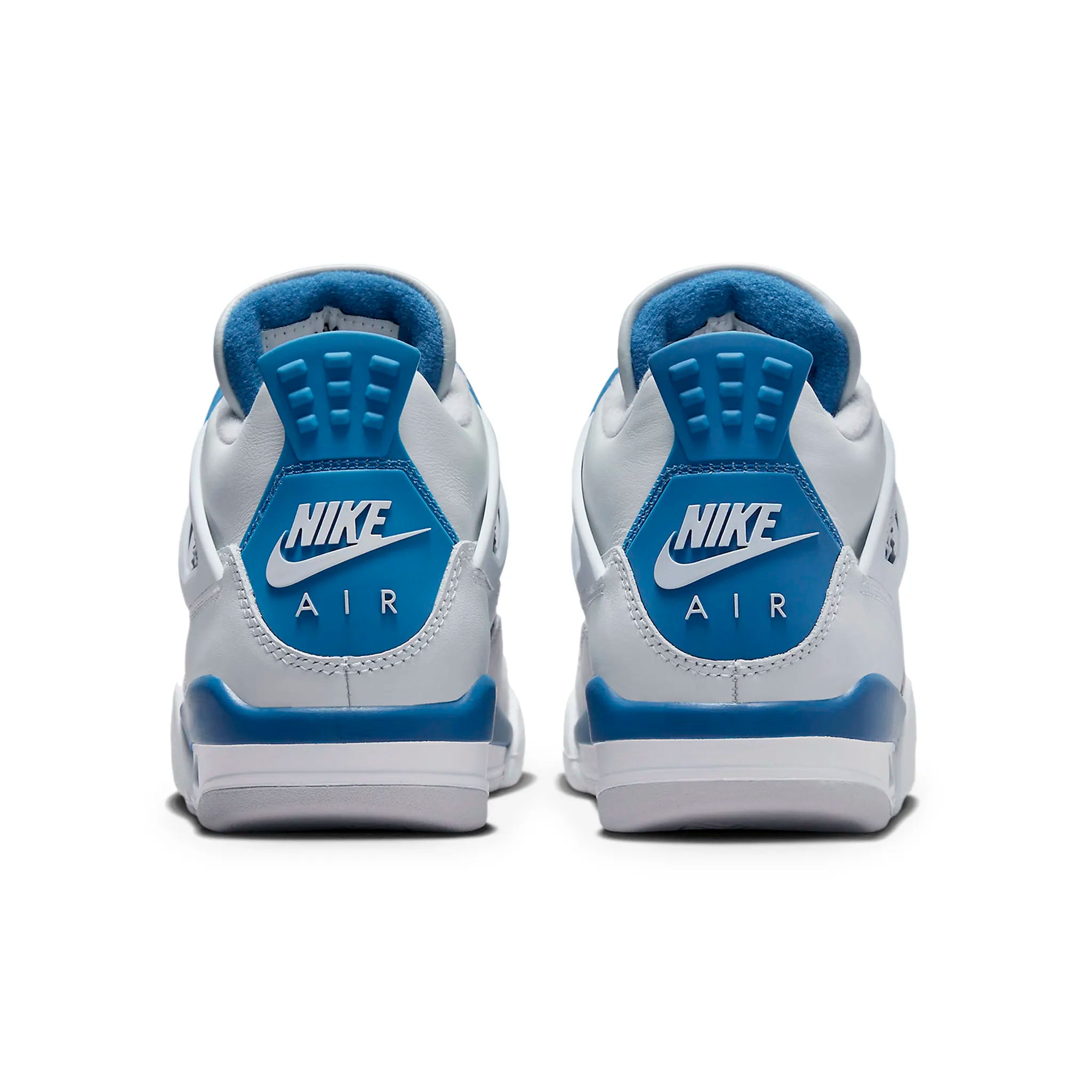 Back view of Air Jordan 4 Retro Military Blue (GS) HF4281-141