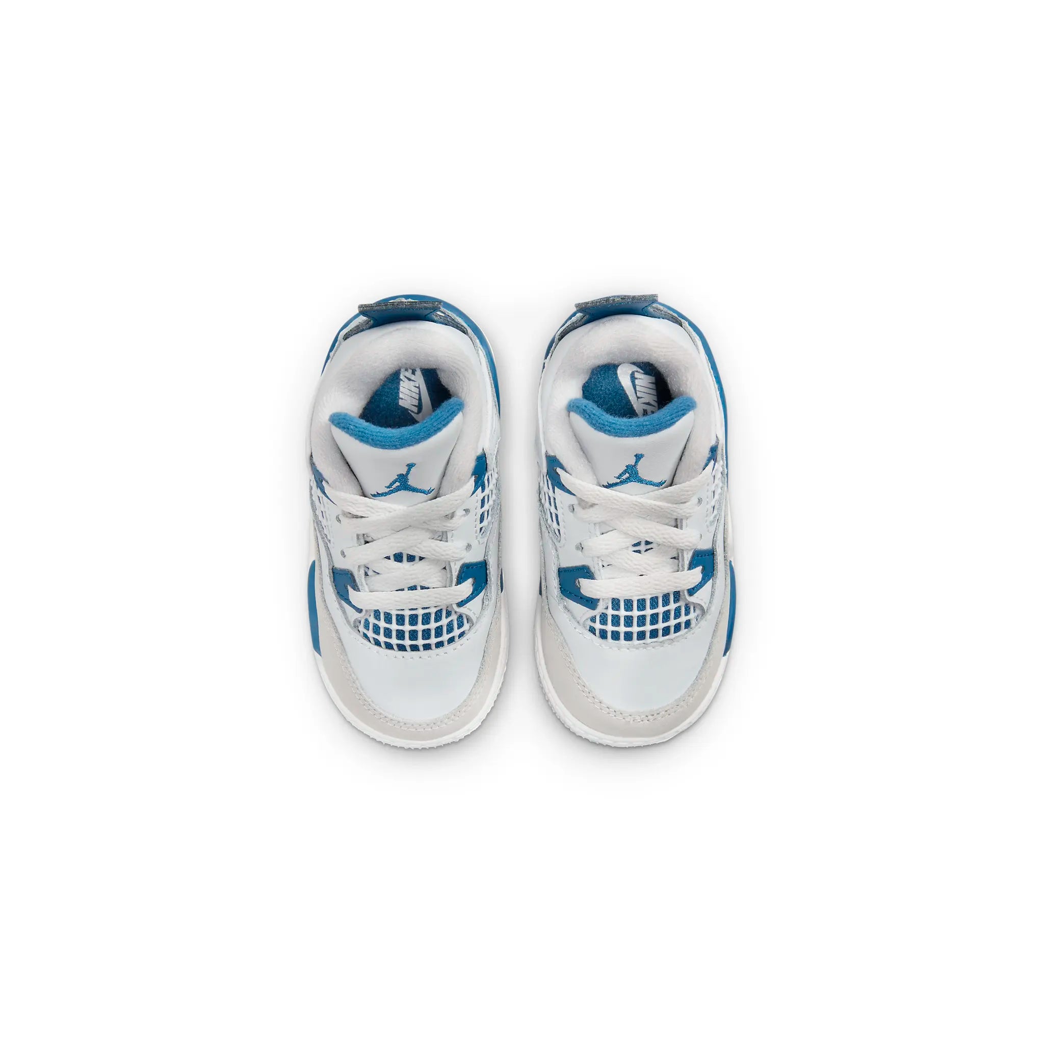 Top view of Air Jordan 4 Retro Military Blue (TD) BQ7670-141