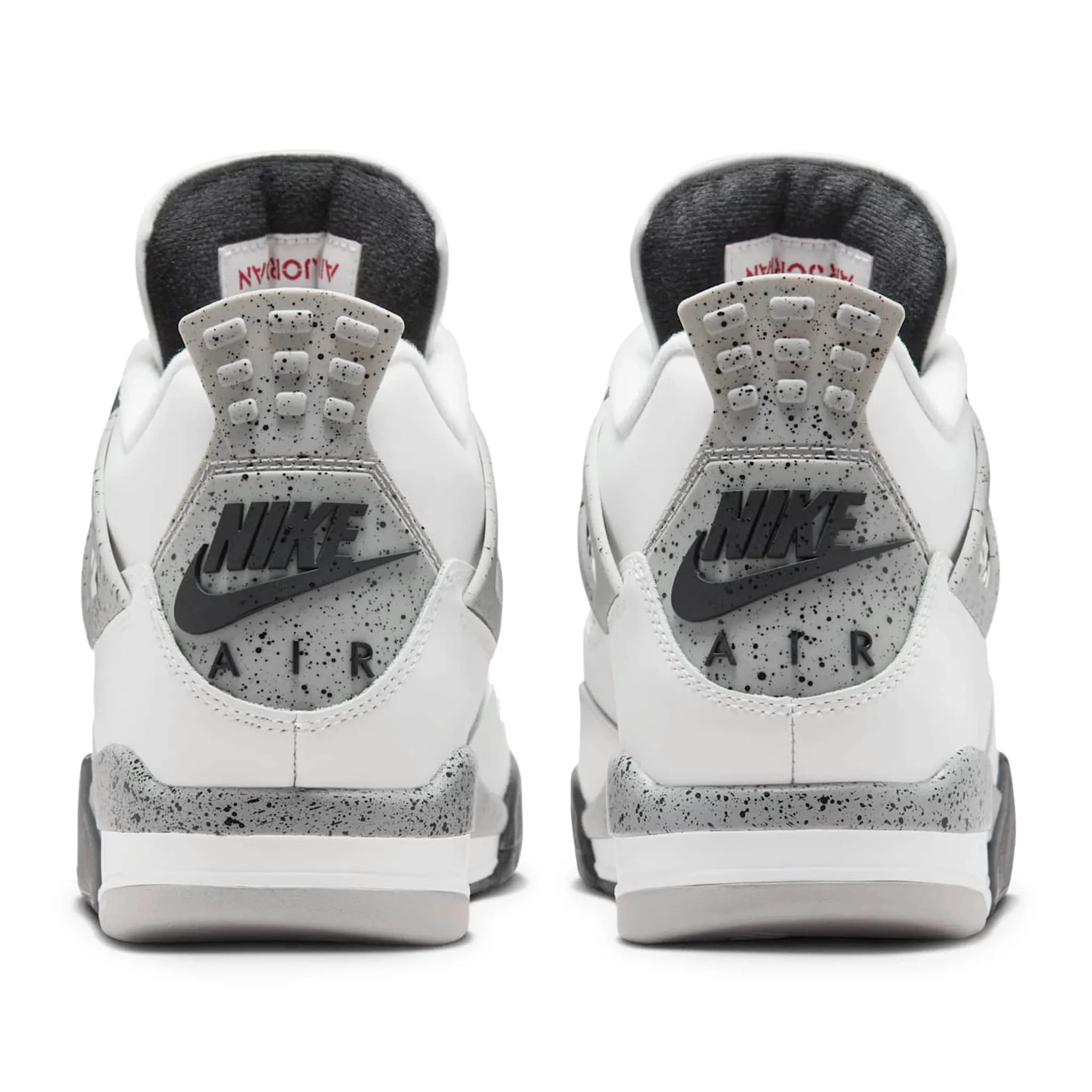 Heel View of Air Jordan 4 Retro Og White Cement (2025) FV5029-100
