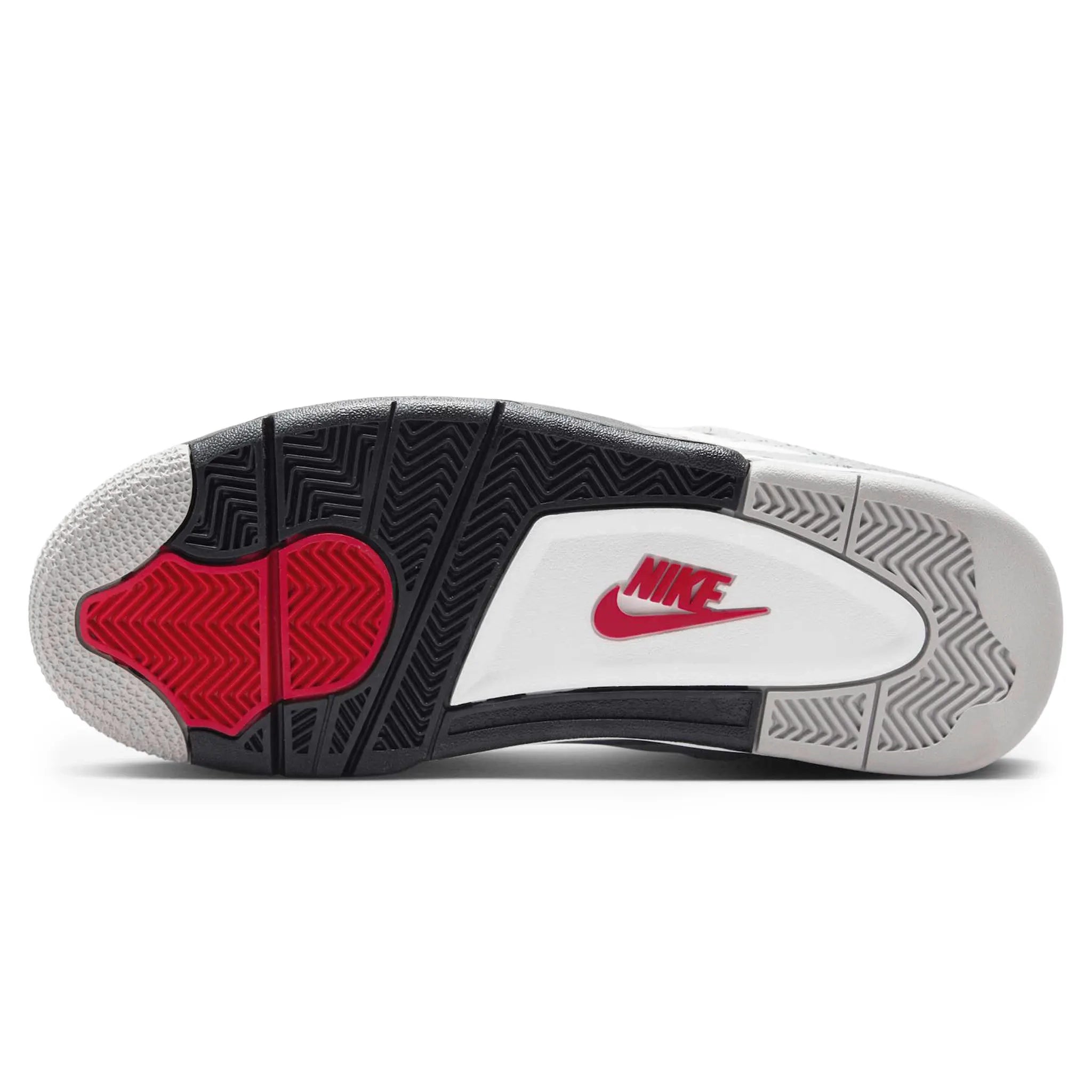 Sole View of Air Jordan 4 Retro Og White Cement (2025) FV5029-100