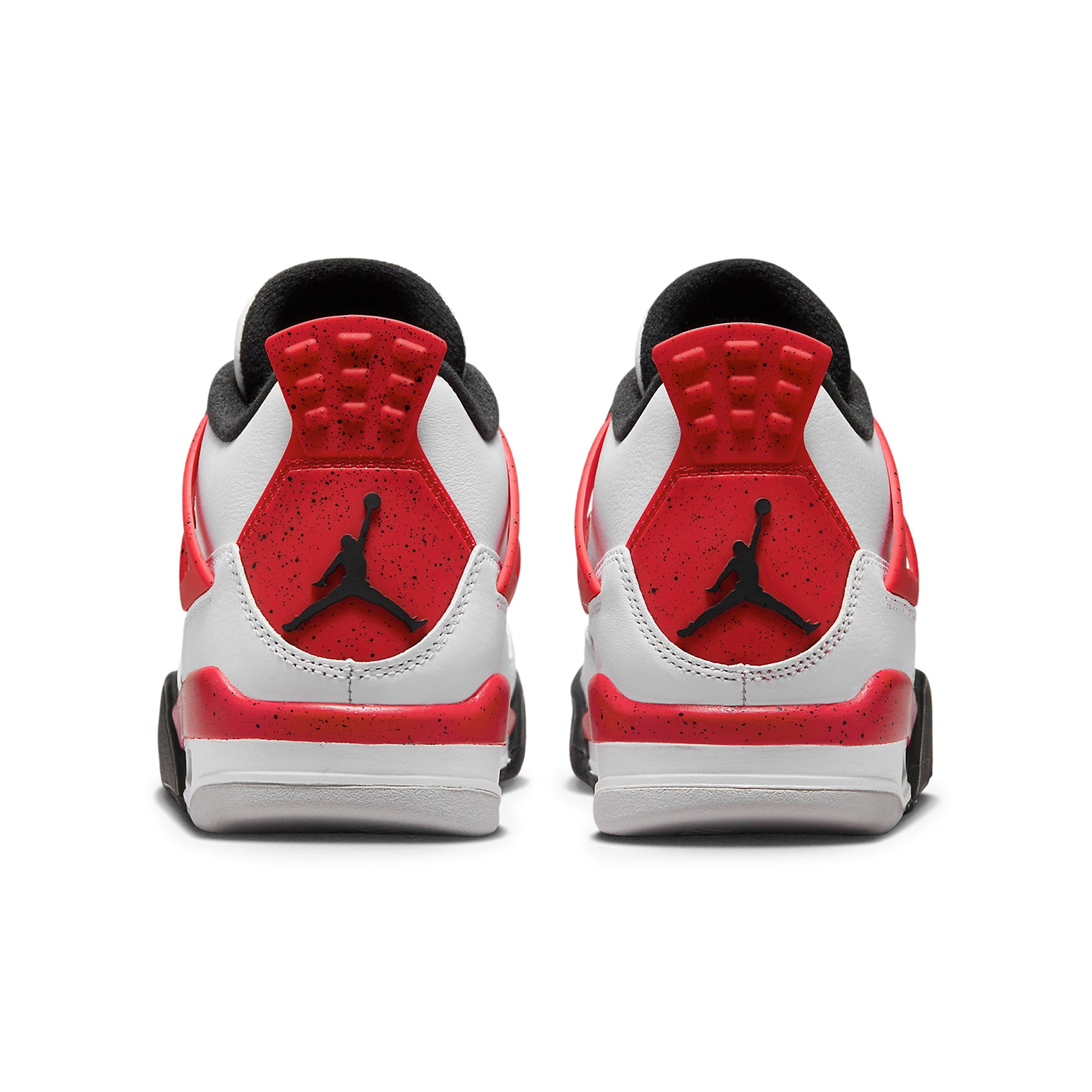 Back view of Air Jordan 4 Retro Red Cement (2023) (GS) 408452-161