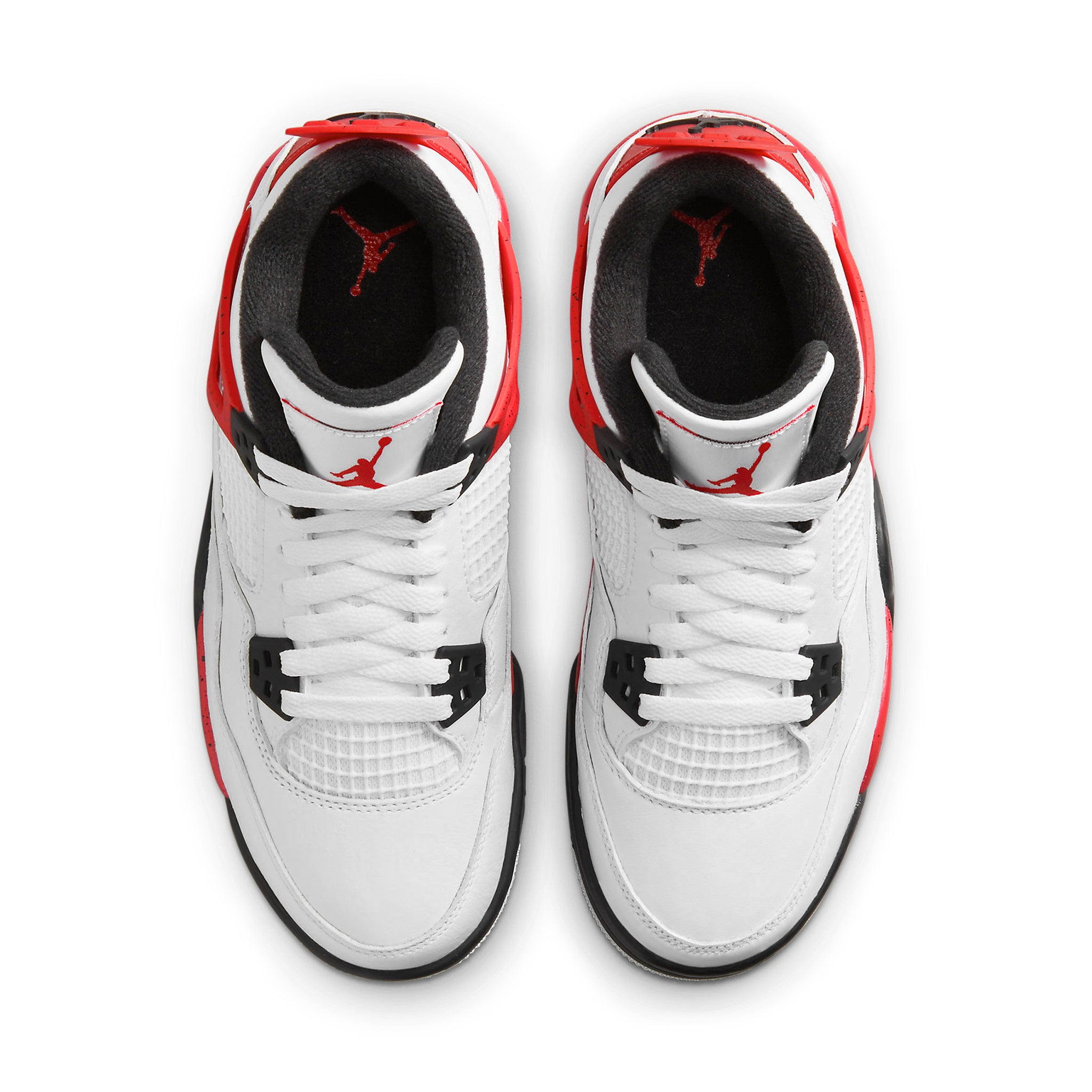 Top view of Air Jordan 4 Retro Red Cement (2023) (GS) 408452-161