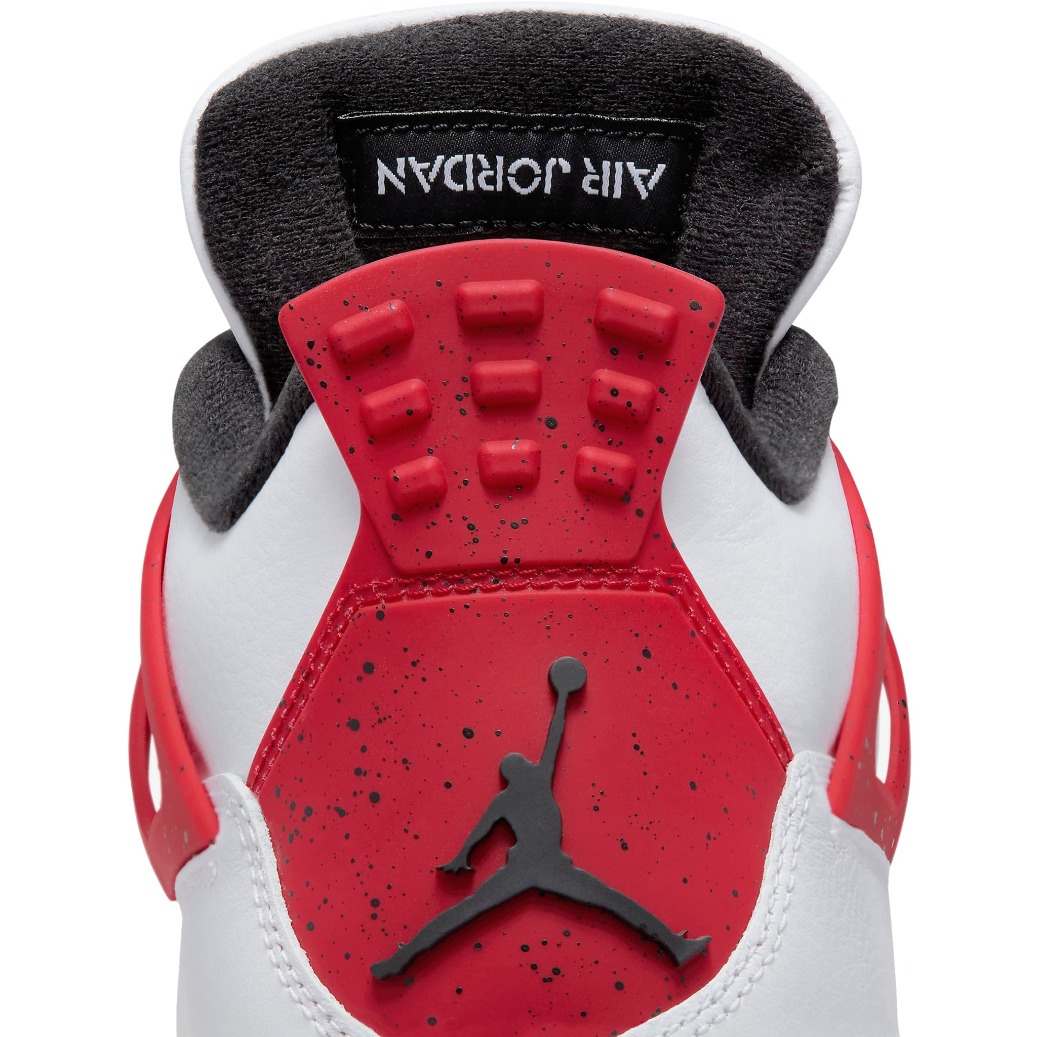 Close up heel view of Air Jordan 4 Retro Red Cement (2023) DH6927-161