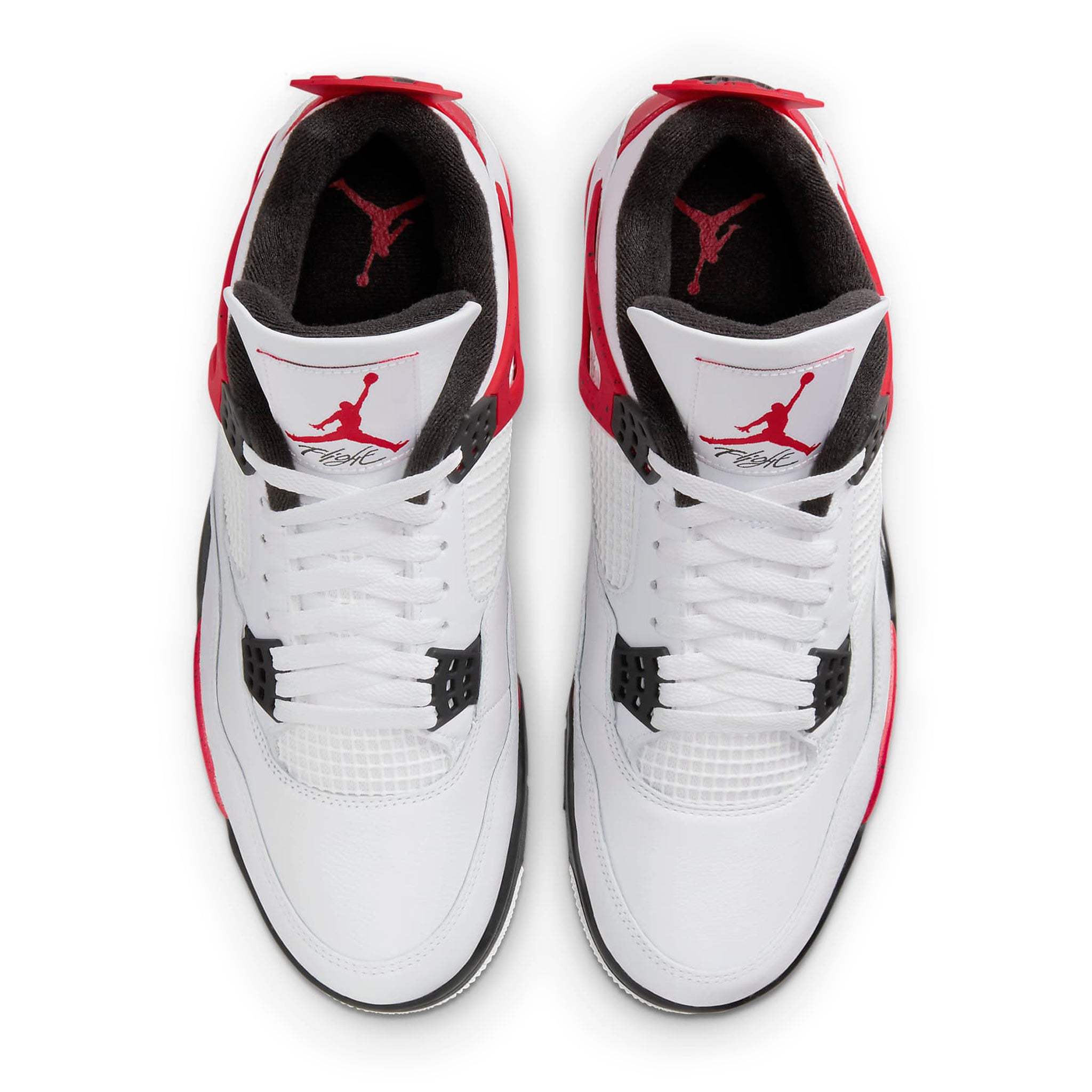 Top view of Air Jordan 4 Retro Red Cement (2023) DH6927-161