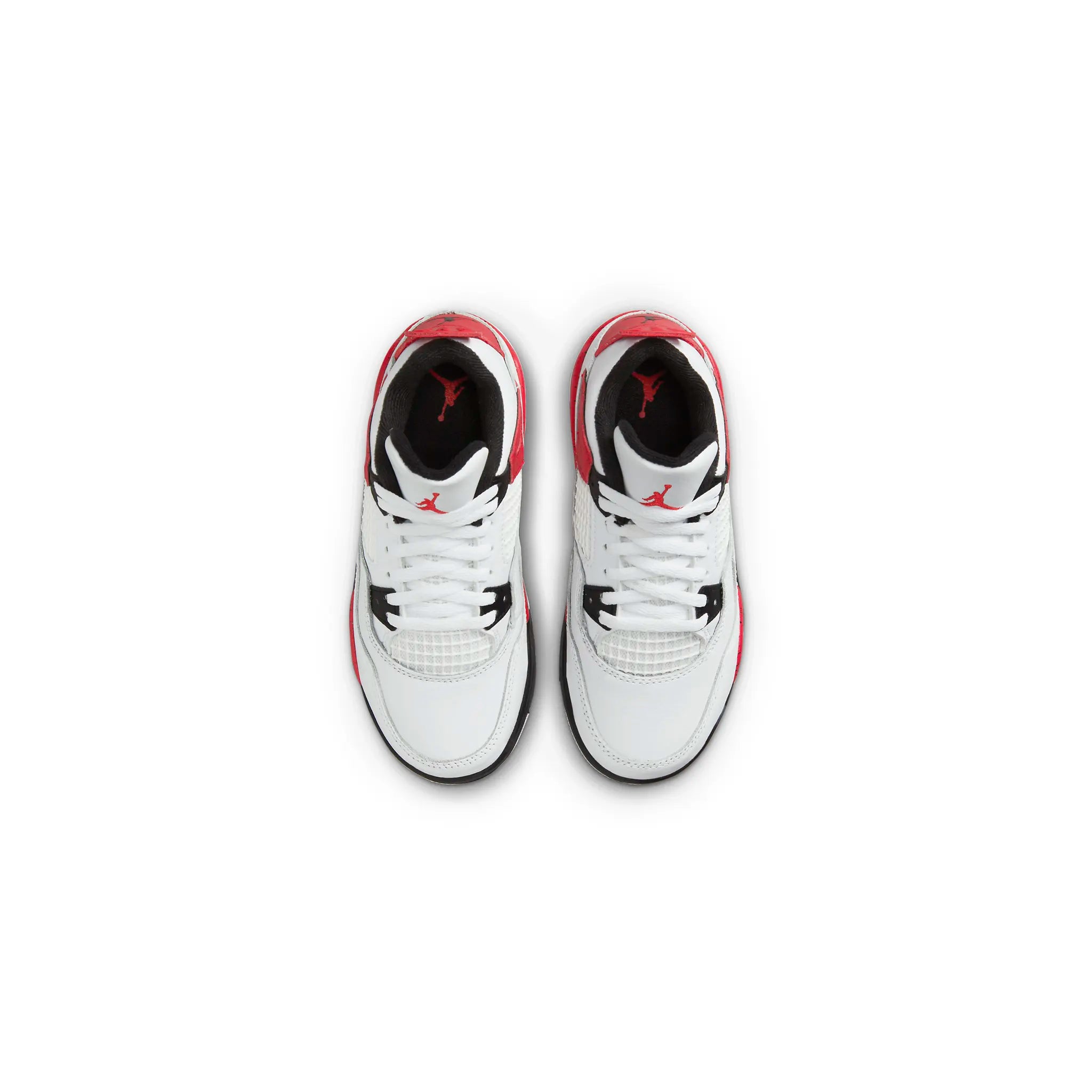 Top view of Air Jordan 4 Retro Red Cement (PS) BQ7669-161
